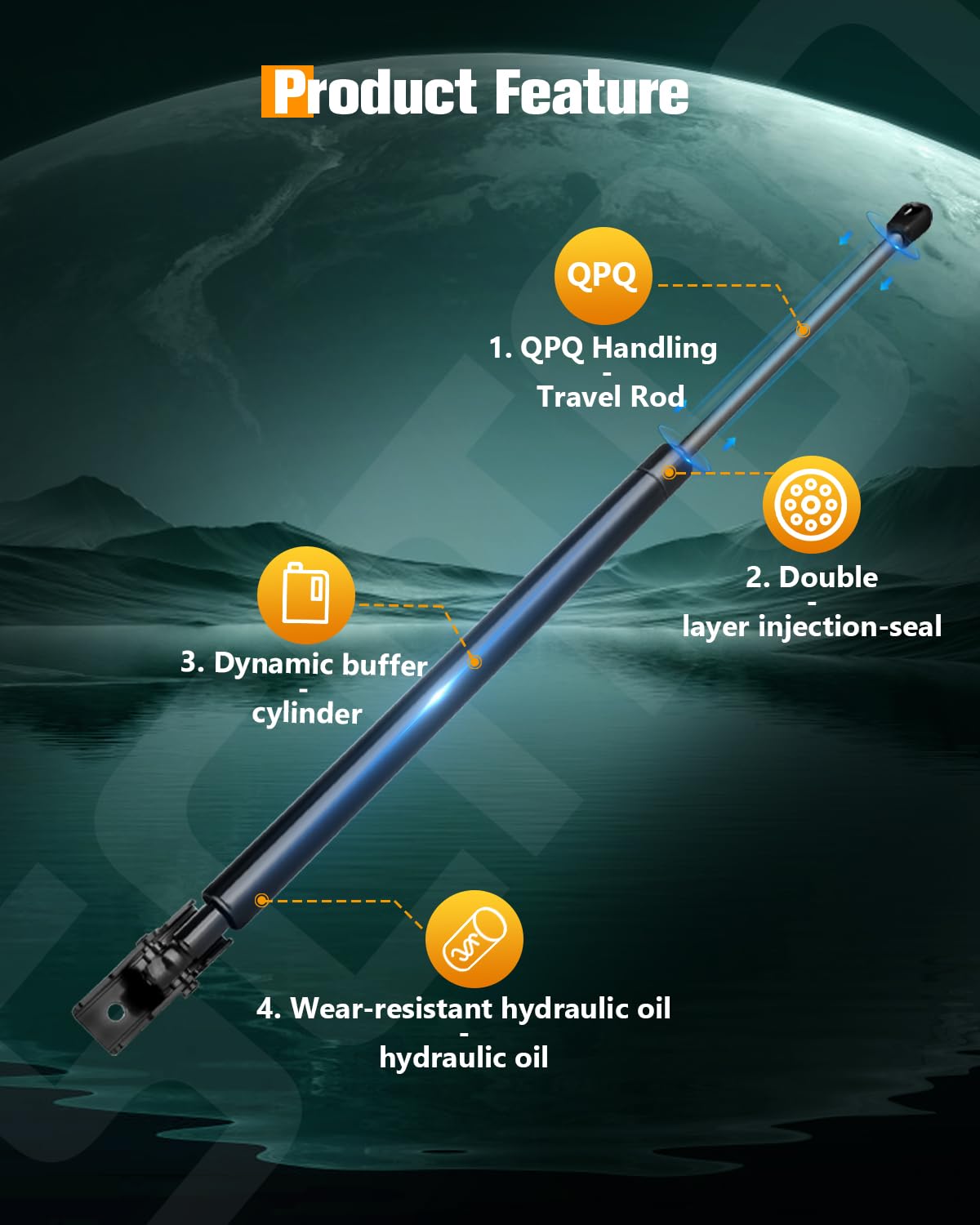 Scitoo Hood Lift Supports Replacement Struts Gas Springs Shocks Fit For Nissan Murano 3.5L 2009-2014