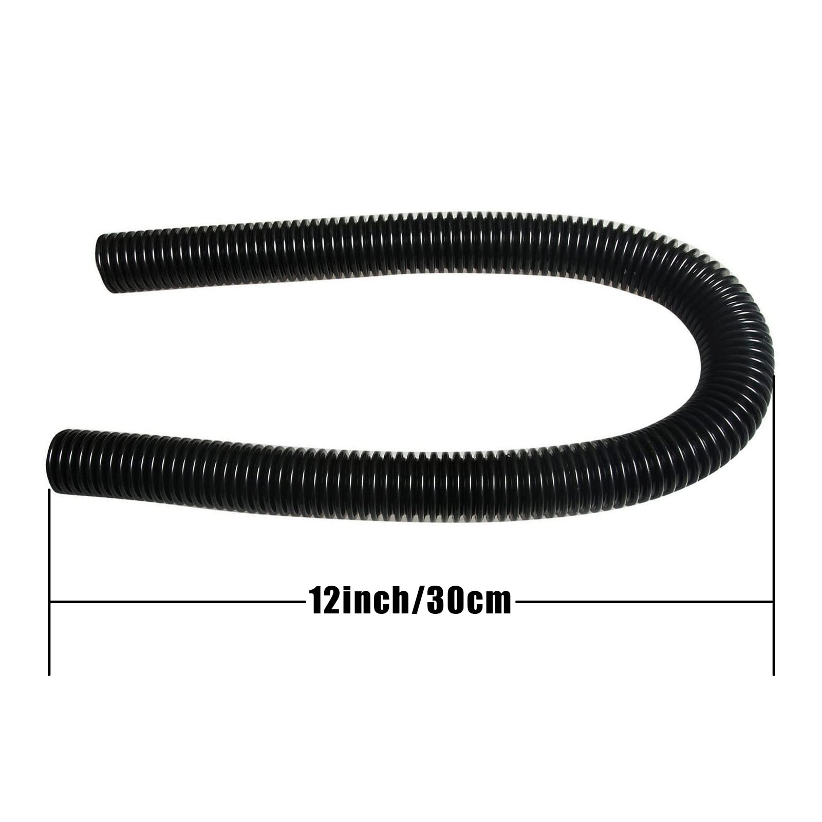 BLACKHORSE-RACING 44 Black Chrome Flexible Stainless Steel Heated Hose Kit Chrome Caps