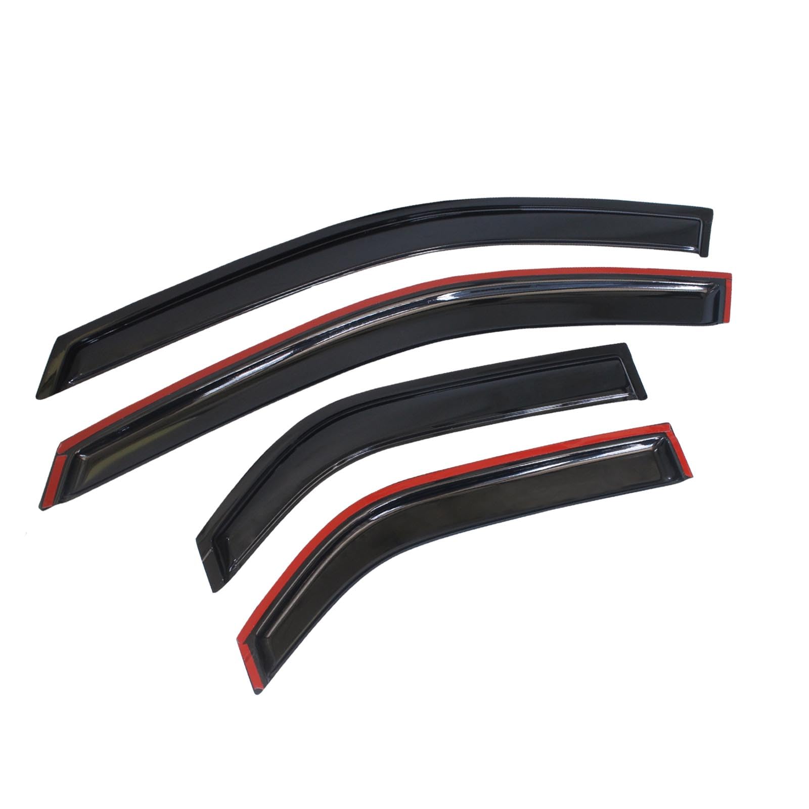 Window Visor Compatible with 2003-2007 Cadillac CTS, Slim Style Acrylic Black Sun Rain Guards Cover by IKON MOTORSPORTS, 2004 20
