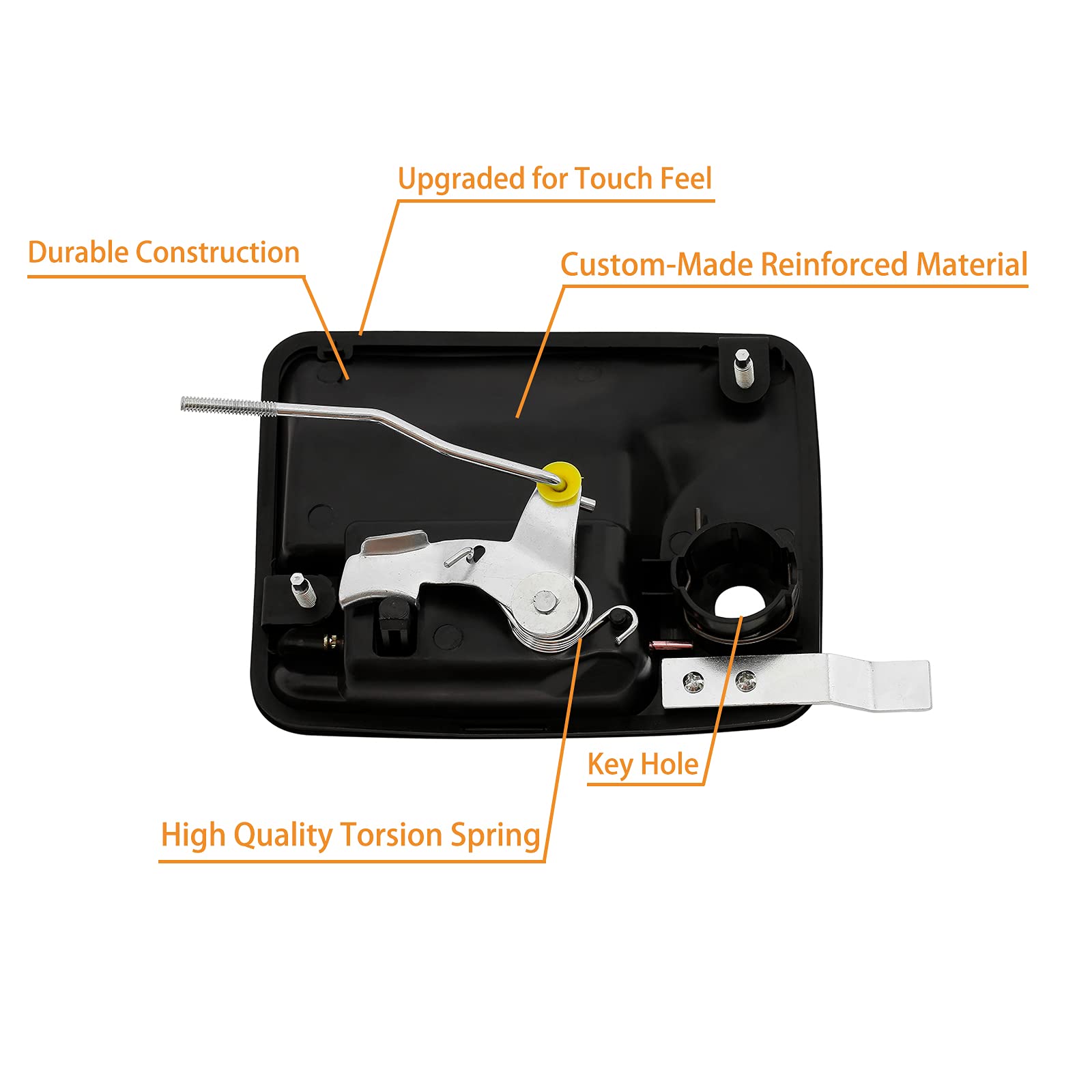 Exterior Door Handle, Compatible With 1999-2016 Ford F-250 F-350 F-450 F-550 Super Duty | 2000-2005 Ford Excursion & More, Front