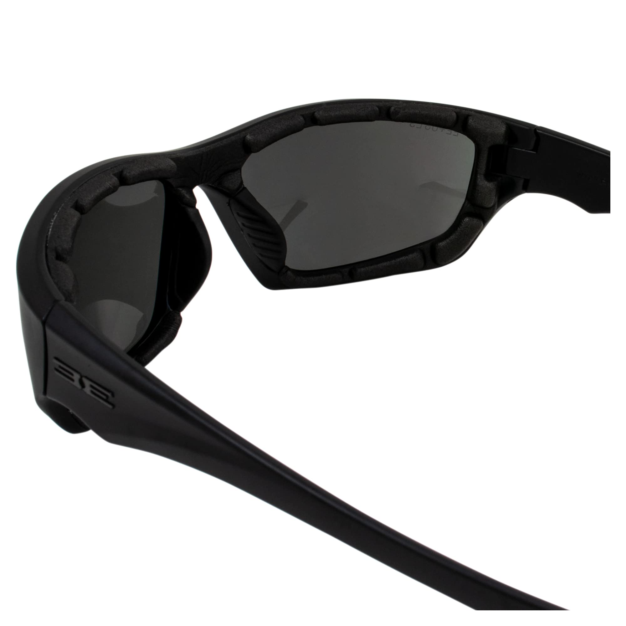 2 Pair Epoch Foam-3 Padded Motorcycle Sunglasses Black Frames 1 With Smoke Lens, 1 With Clear Lens