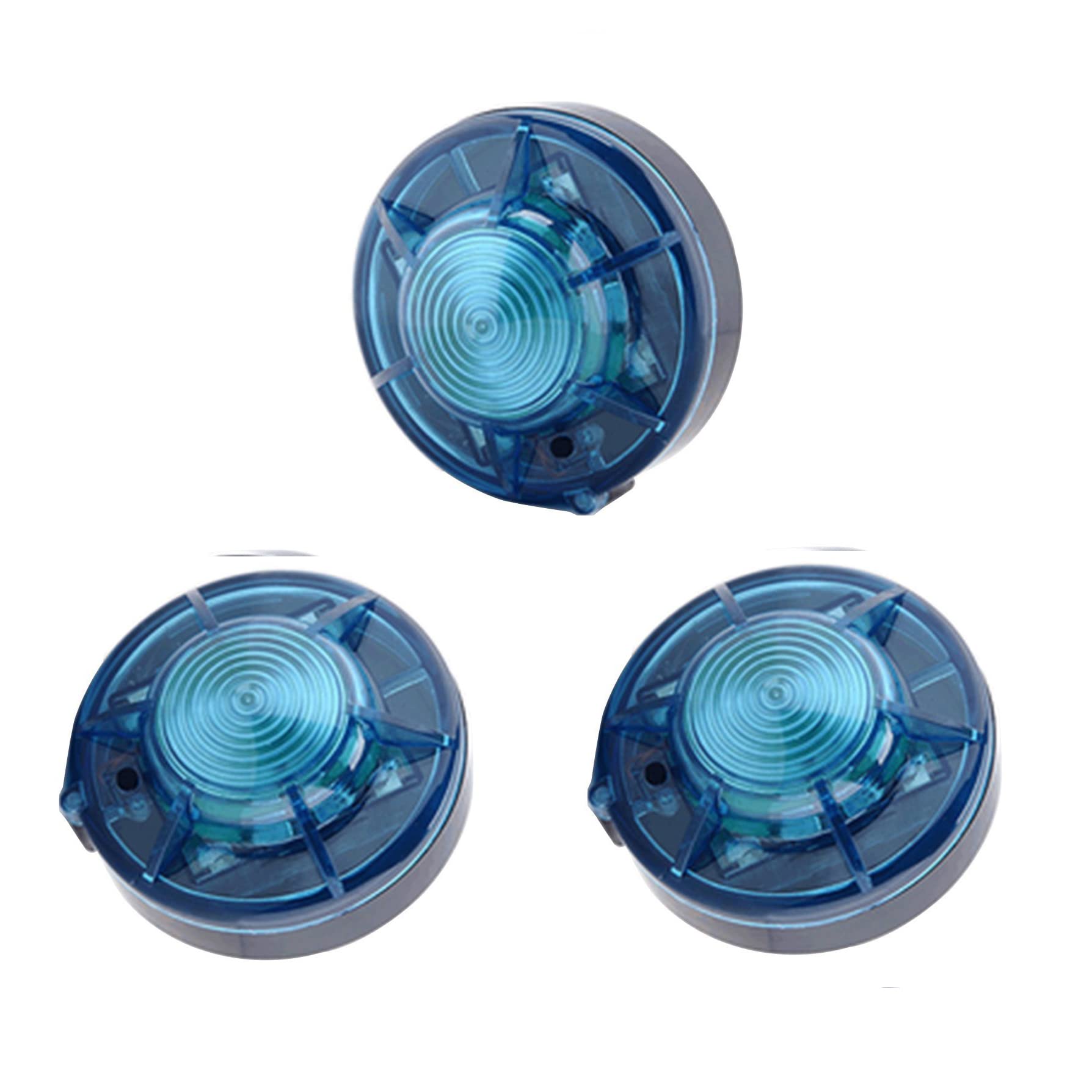 Ahoufher 3 Pack Led Road Flares Roadside Flashing Emergency Lights Beacon With Magnetic Base For Vehicle And Outdoor Sports.(Blu