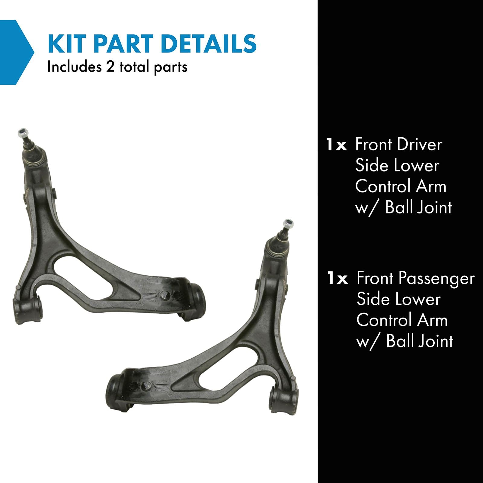 Trq Front Lower Control Arm With Ball Joint Set Compatible With 2007-2010 Audi Q7 2003-2010 Porsche Cayenne 2004-2010 Volkswagen