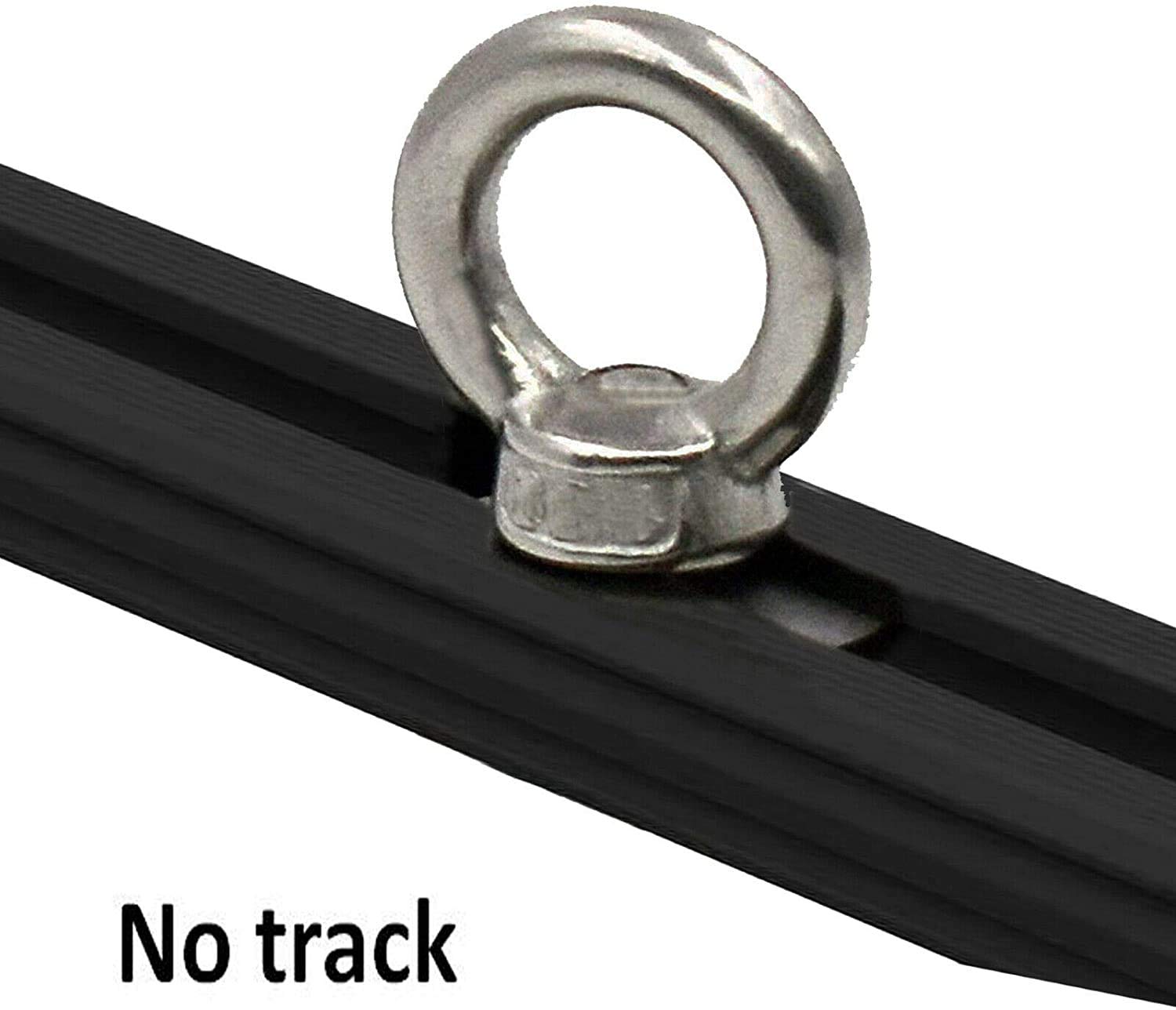 AUXPhome 4 Pack Heavy-Duty Stainless Steel Eye Bolt Tie Down Anchor Kit M6 Silver for Roof Rack & 4WD Awning Accessories