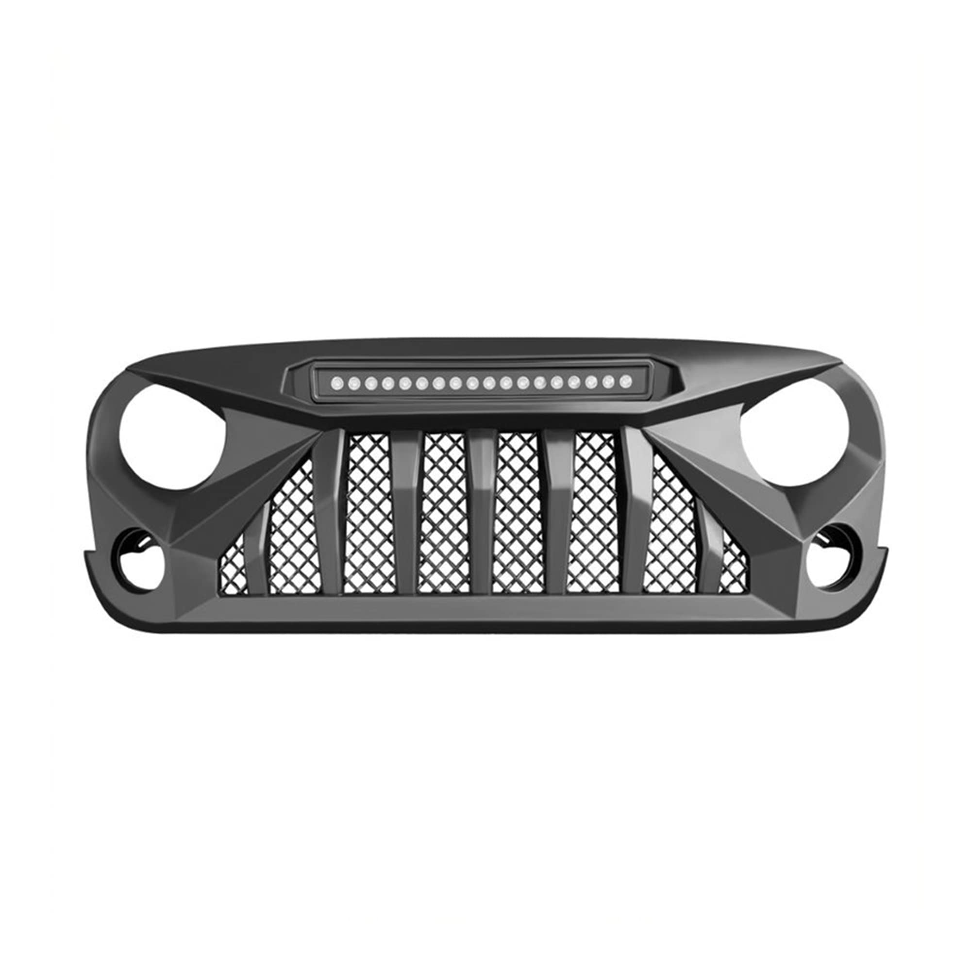 American Modified Gladiator Vader Easy Installation Front Grille Cover For 2007-2018 Jeep Wrangler, Jk/Jku, Rubicon, & Sahara Sp