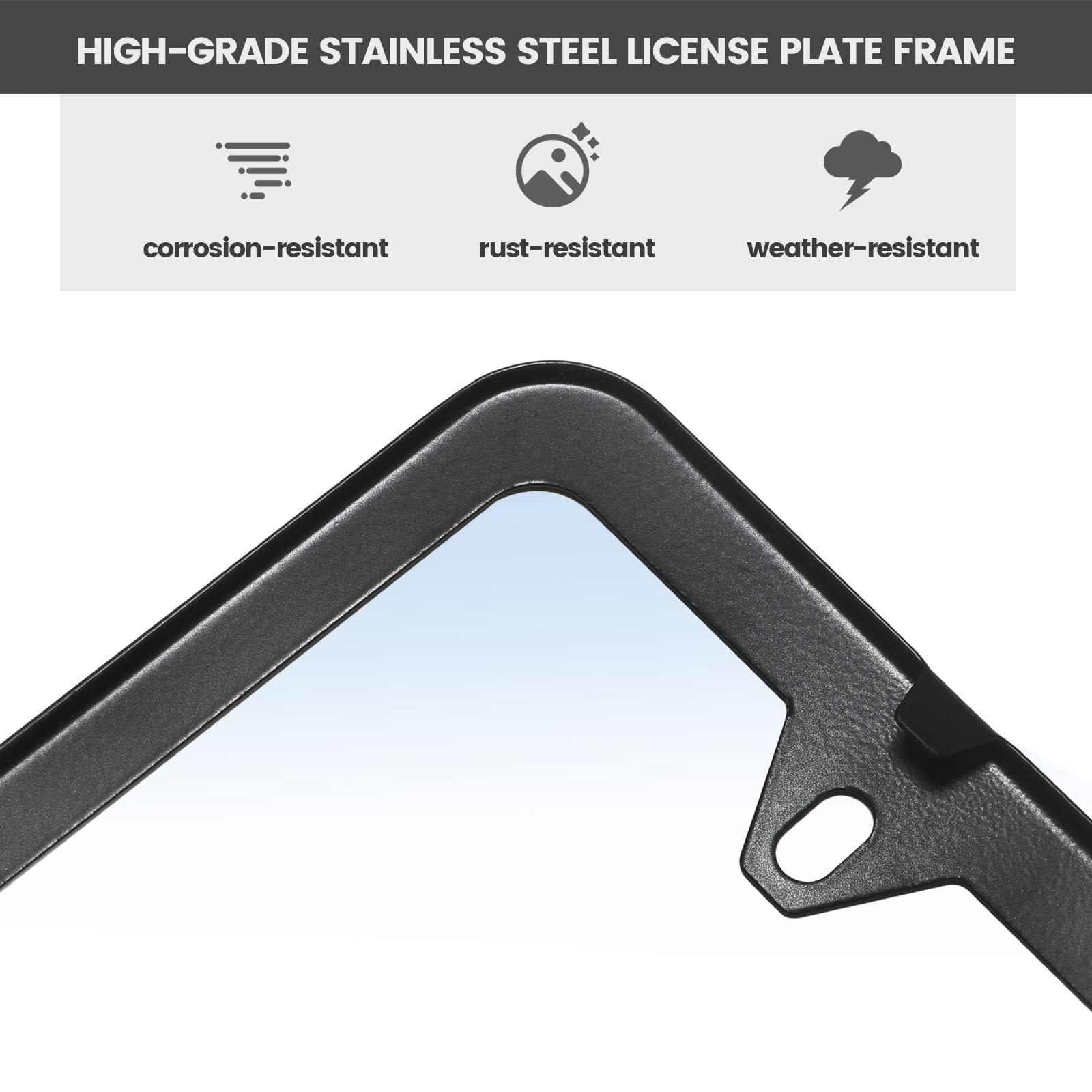Red Wolf Rear License Plate Bracket Holder W/ Stainless Steel Frame Fit Bmw 1/ 2/ 3/ 5 / 6/ X Series, 328I 323I 528I M3, 2002-2019 Mini Cooper Bumper Trunk Mount Tag Screws Caps Insert Nuts Wrench