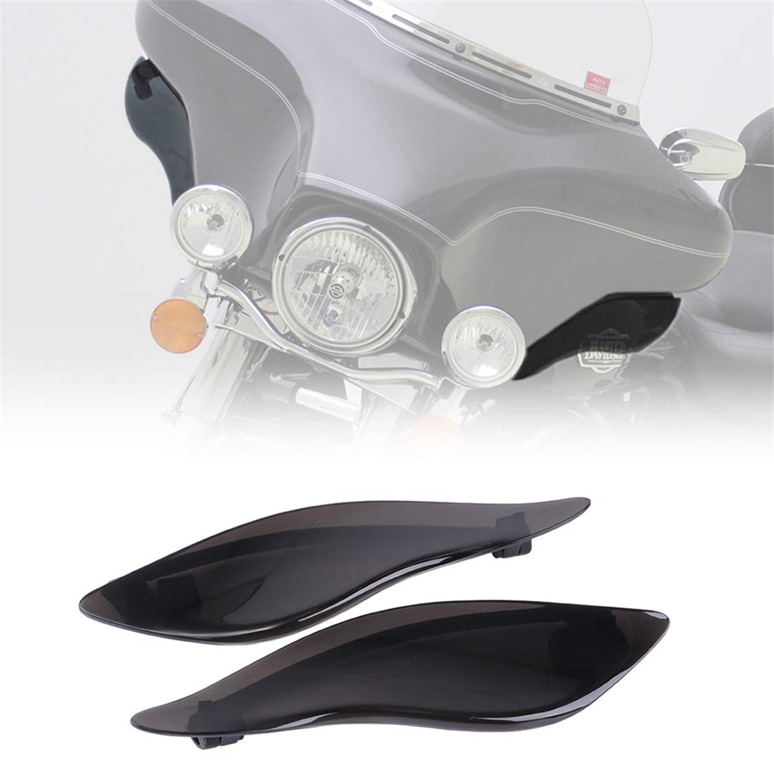 KIWI MASTER New Adjustable Air Deflectors Side Wings Windshield Fairing Side Cover Shield Compatible for 2014-2024 Harley Tourin