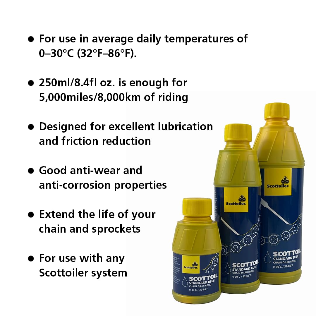 Scottoil Traditional Blue Chain Oil Refills For All Scottoiler Chain Oilers (16.9 Fl.Oz.Us Bottle)…