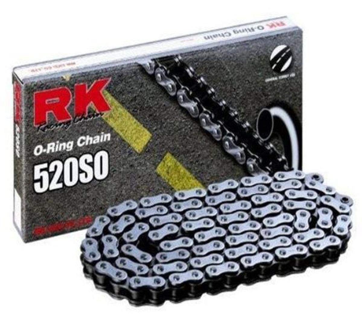 Rk Racing Chain 520-So-90 (520 Series) Steel 90 Link Traditional Street And Off-Road O-Ring Chain With Connecting Link