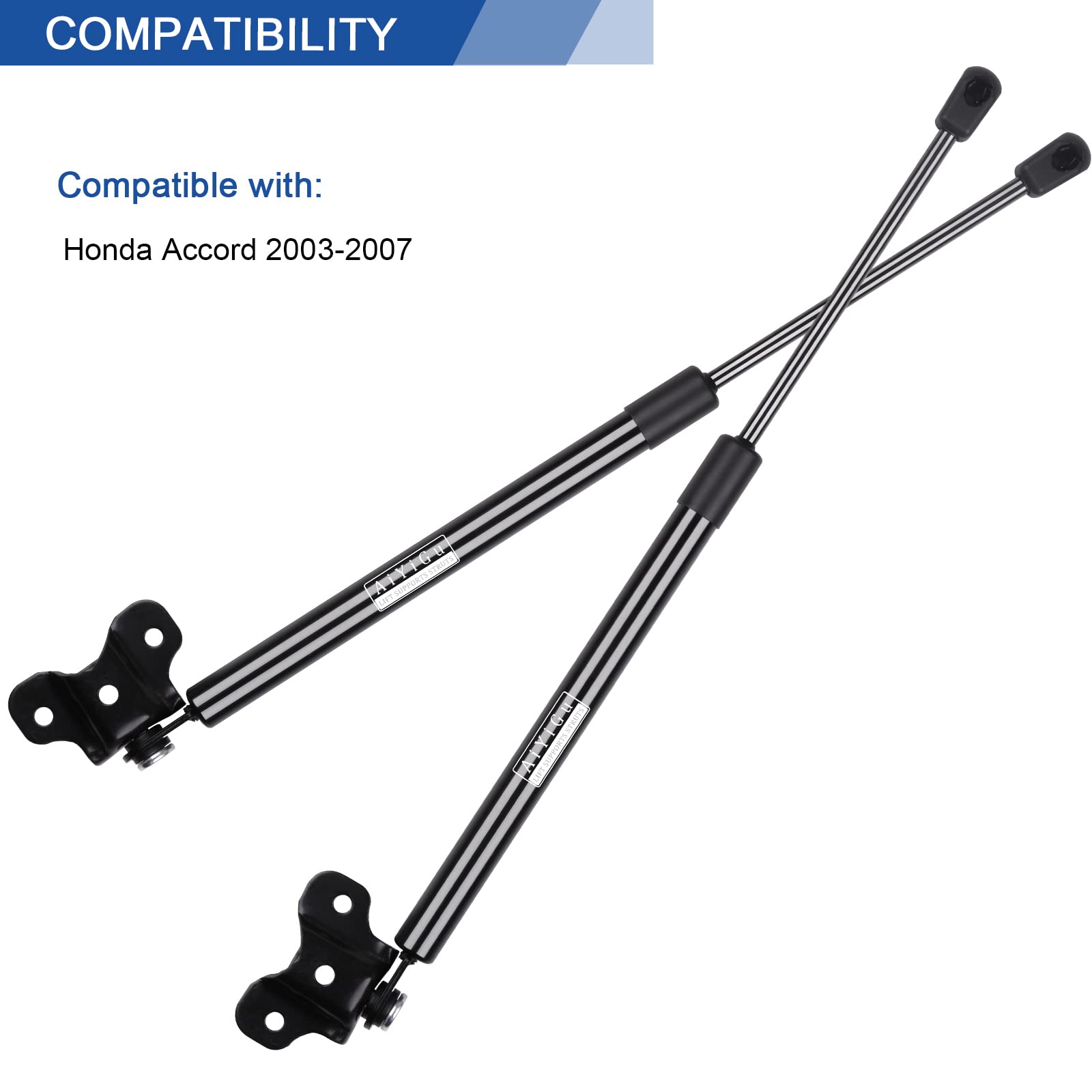 AiYiGu Front Hood Struts Shocks Lift Supports Gas Springs 4157 Compatible with Honda Accord 2003 2004 2005 2006 2007 Replacement