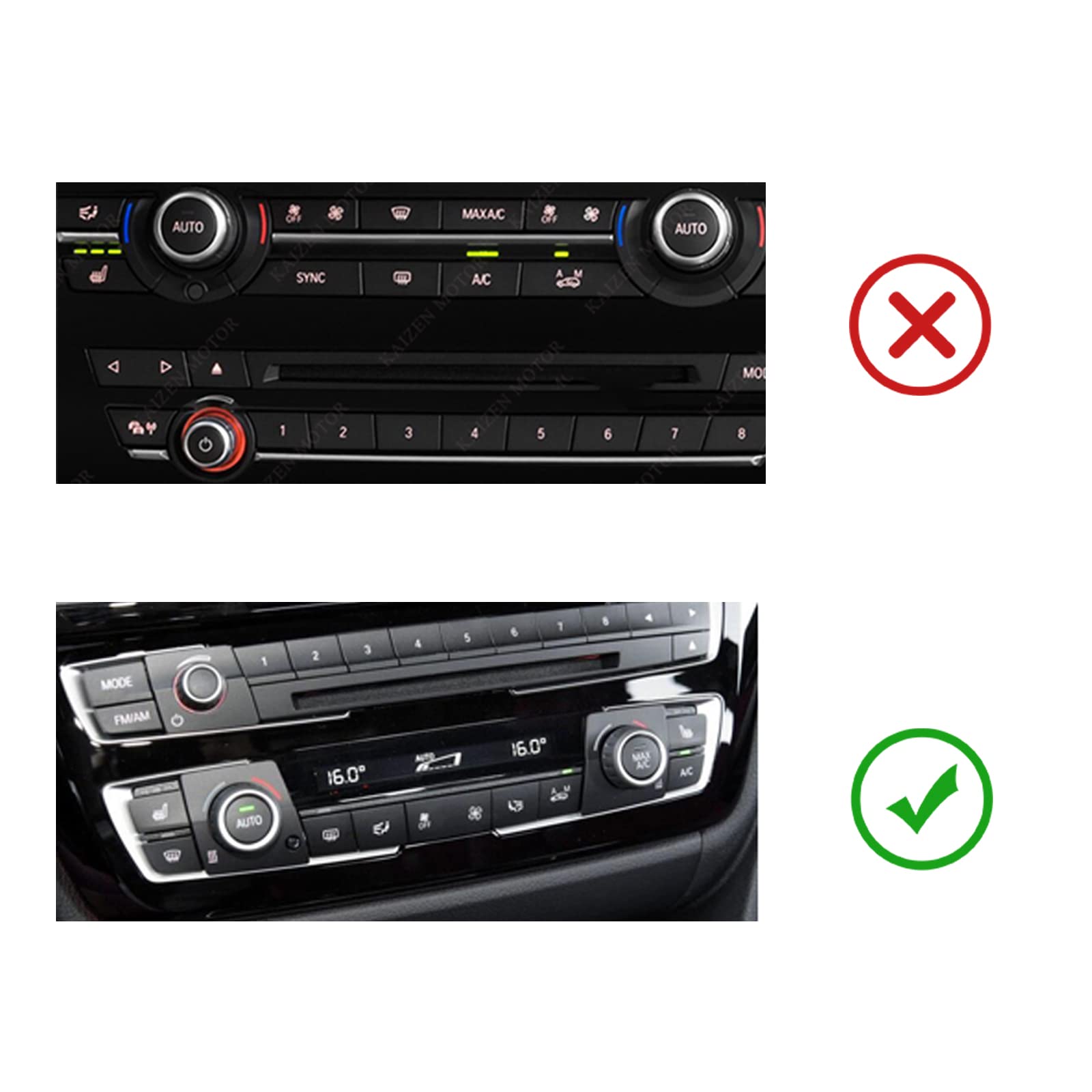 Xotic Tech Center Console Ac Climate Control Radio Volume Knob Ring Covers Compatible With Bmw 1 2 3 3Gt 4 Series F20 F22 F30 F3