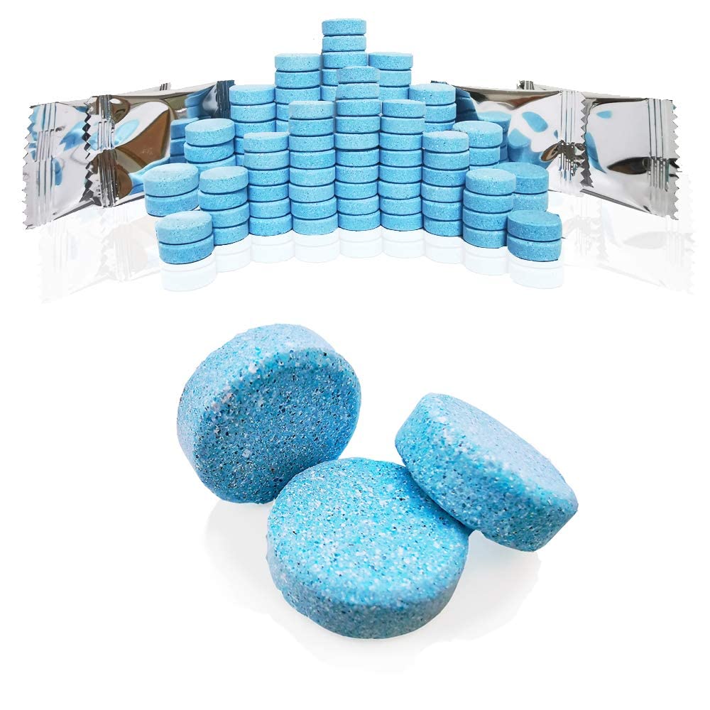 Dokiko 100 Pcs Car Windshield Washer Fluid Concentrate Tablets,105 Gallons Windshield Wiper Fluid,1 Piece Makes 1.05 Gallons(Win