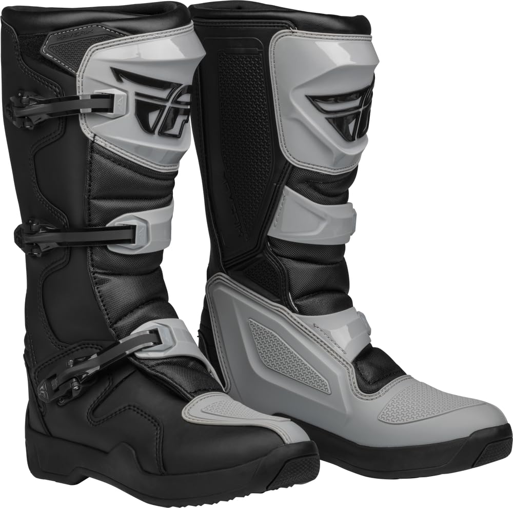 Fly Racing Maverik Lt Motocross Boots (Black/Grey Lt, Us 11)