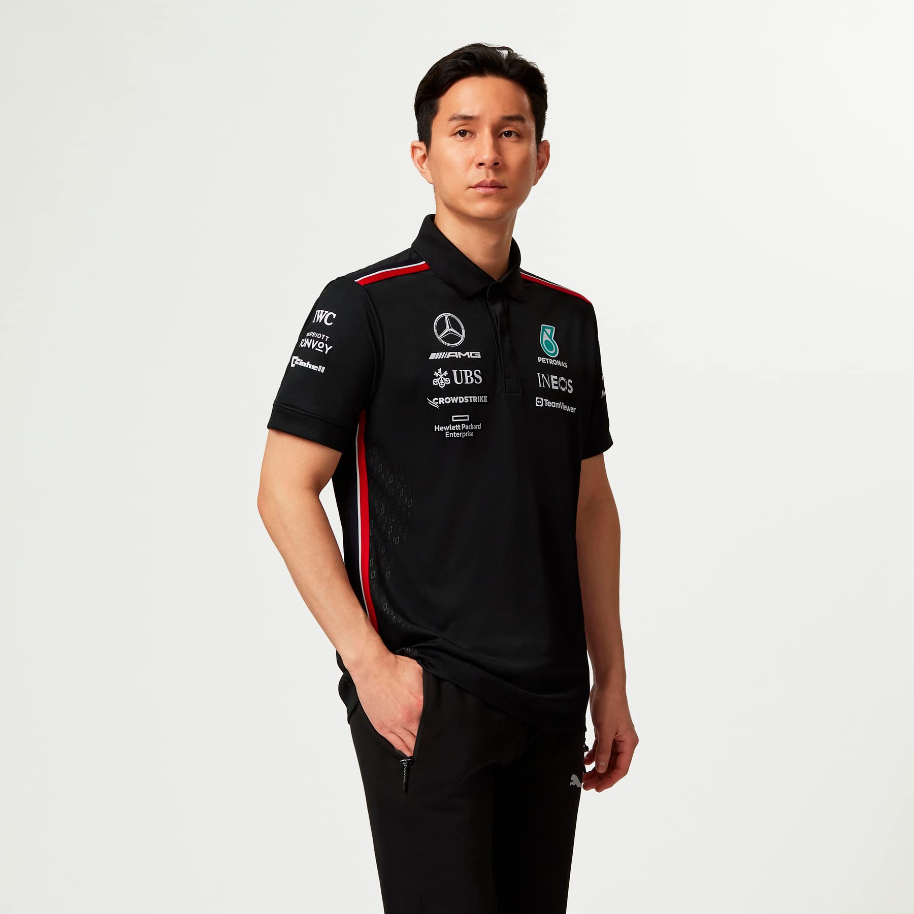 Mercedes Amg Petronas Formula One Team - 2023 Team Polo - Black - Men - Size: S