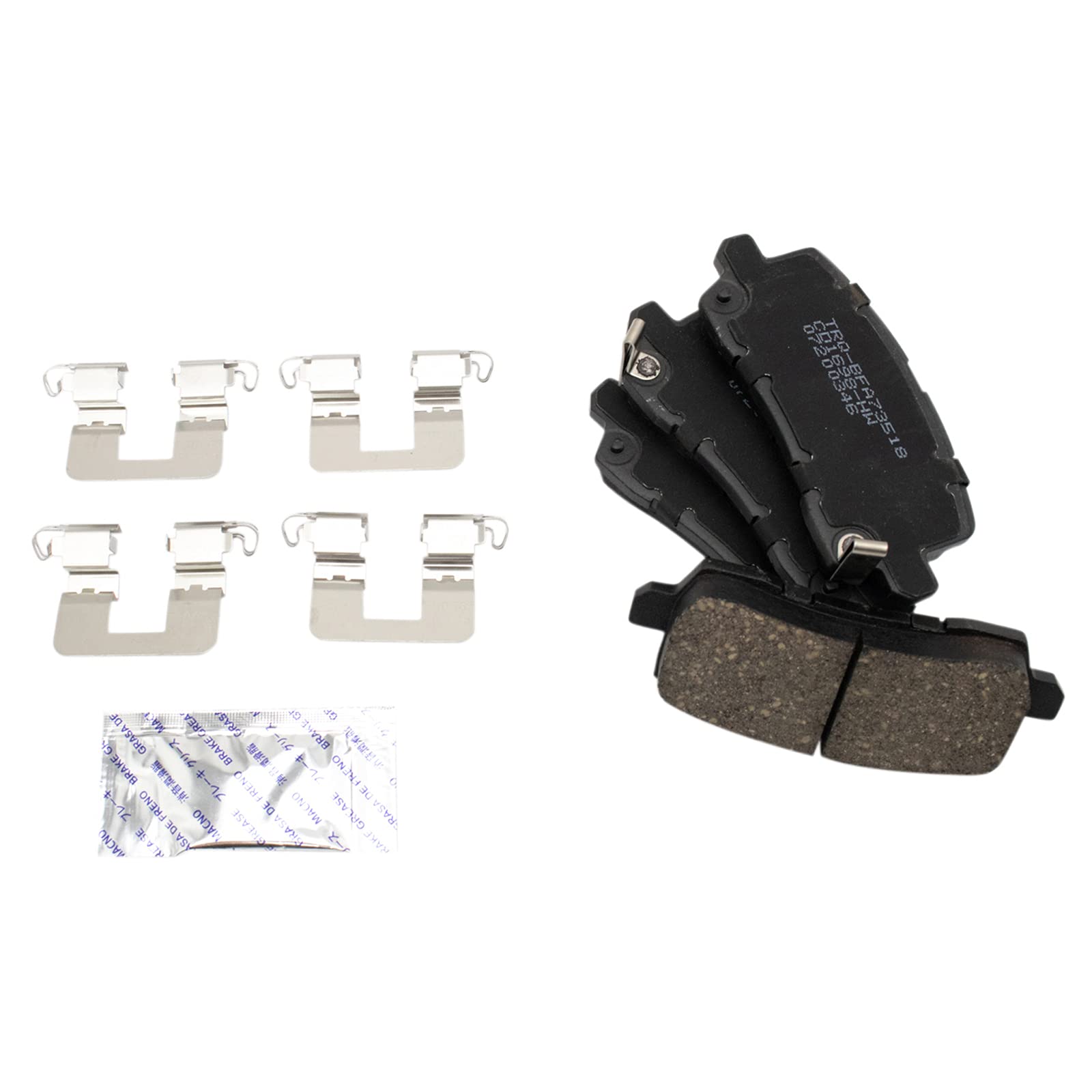 Trq Rear Brake Pad & Rotor Kit Brake Pads Brake Rotor Ceramic Compatible With 2017 Acura Tlx