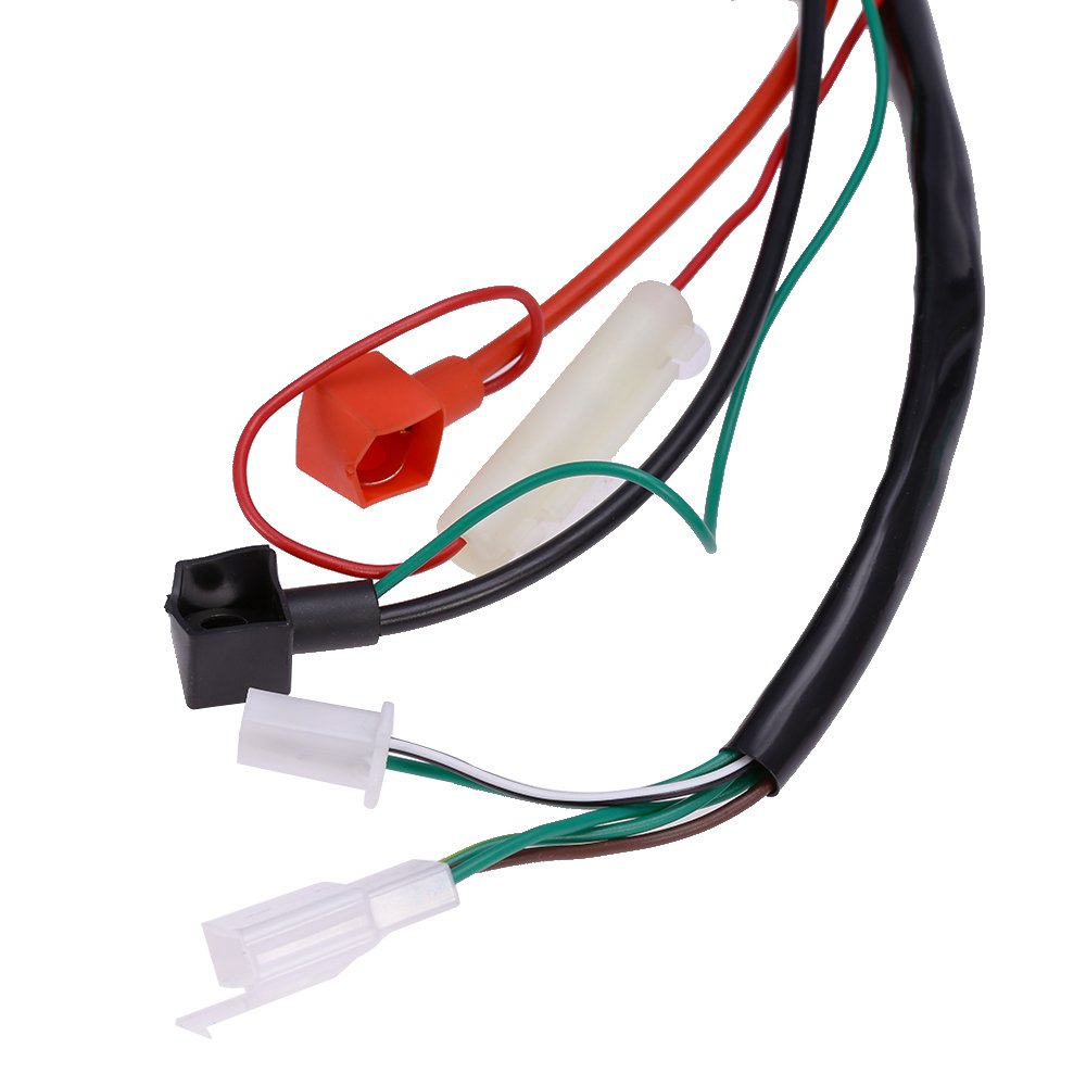 Anxingo Electric Start Wire Loom Wiring Harness Quad Complete Harness Fit For Chinese Atv Utv Quad 4 Wheeler 50Cc 70Cc 90Cc 110C
