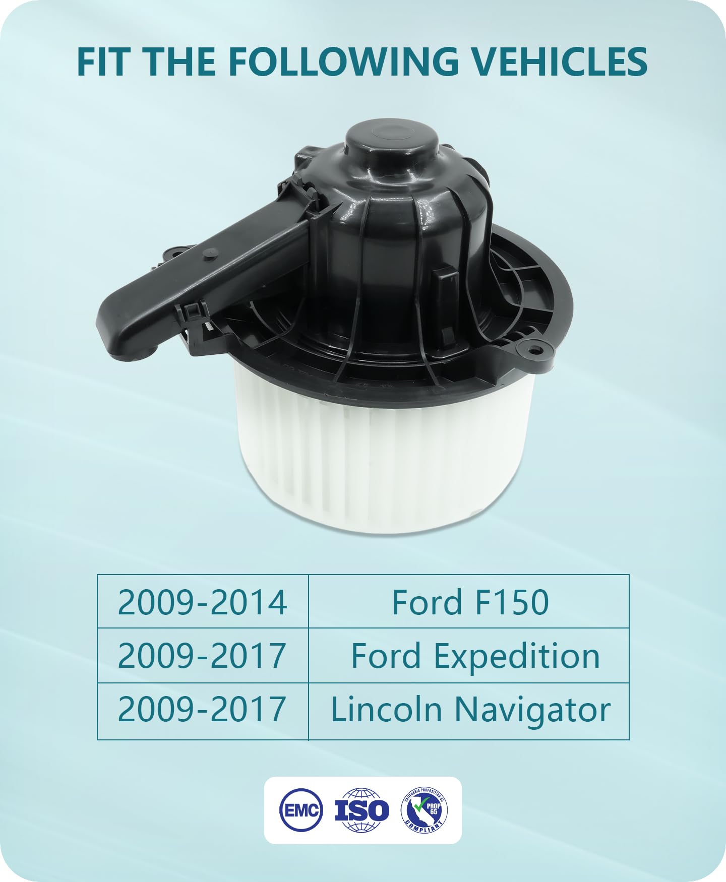 Marsflex Blower Motor Front 700237 For Ford 2009 2010 2011 2012 2013 2014 F150, 2009-2014 2015 2016 2017 Ford Expedition Lincoln