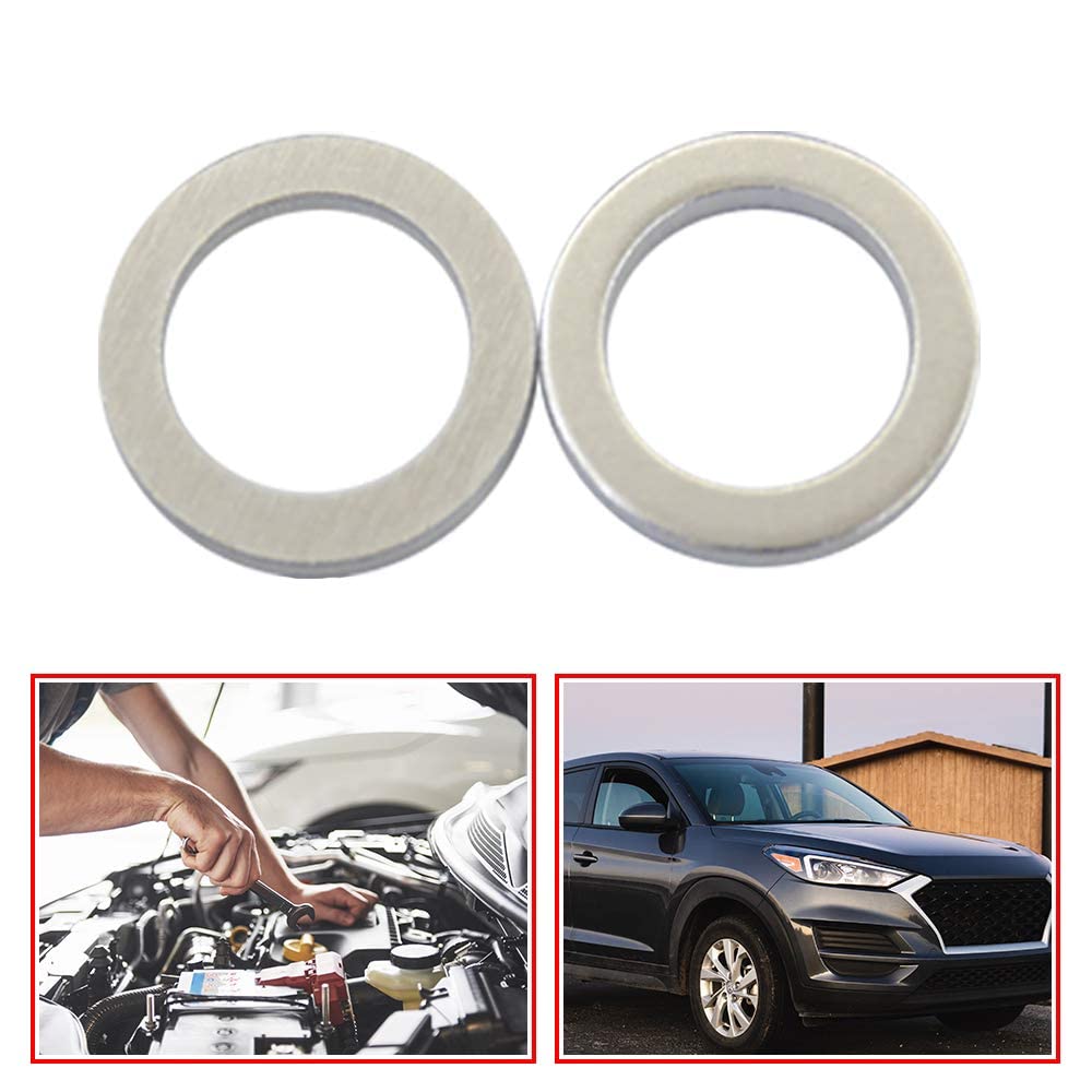 Mean Mug Auto 82521-15167A 20X Oil Pan Drain Plug Gaskets - Crush Washers - Compatible With Hyundai, Kia - Replaces Oem #: 21513