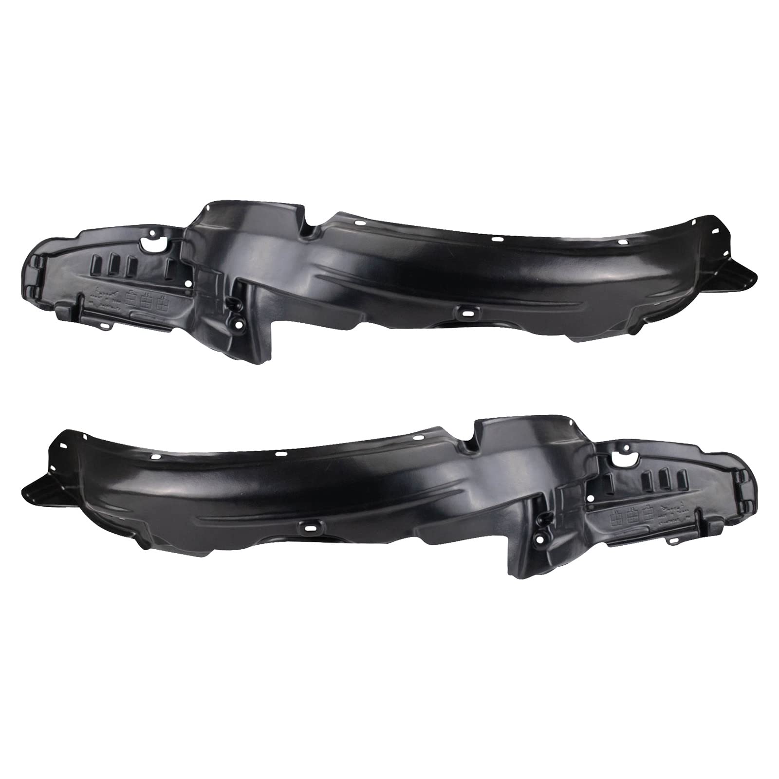 Trq Inner Fender Liner Set Compatible With 1997-2001 Honda Prelude Ho1248115 Ho1249115