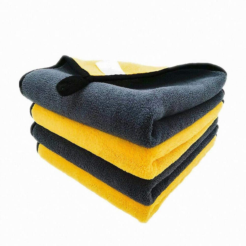 Ubervia 4PCS DoubleSided Microfiber Absorbent Towel Car Wash Pet Cleaning Towel Cloth