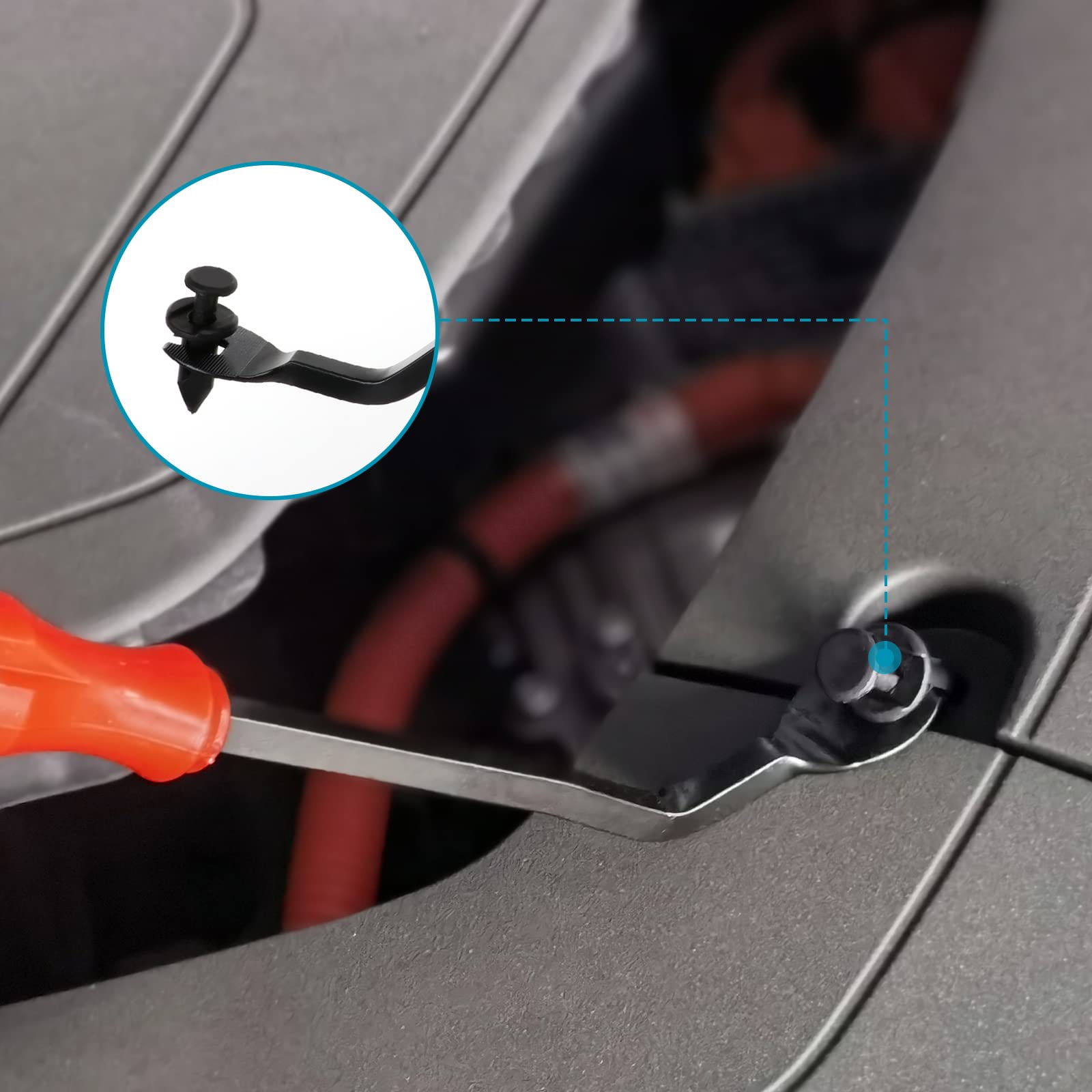 835 PCS Car Push Retainer Clips and Plastic Fasteners Kit - 24 Sizes Nylon Bumper Fender Clips Plastic Rivets with Fasteners Rem