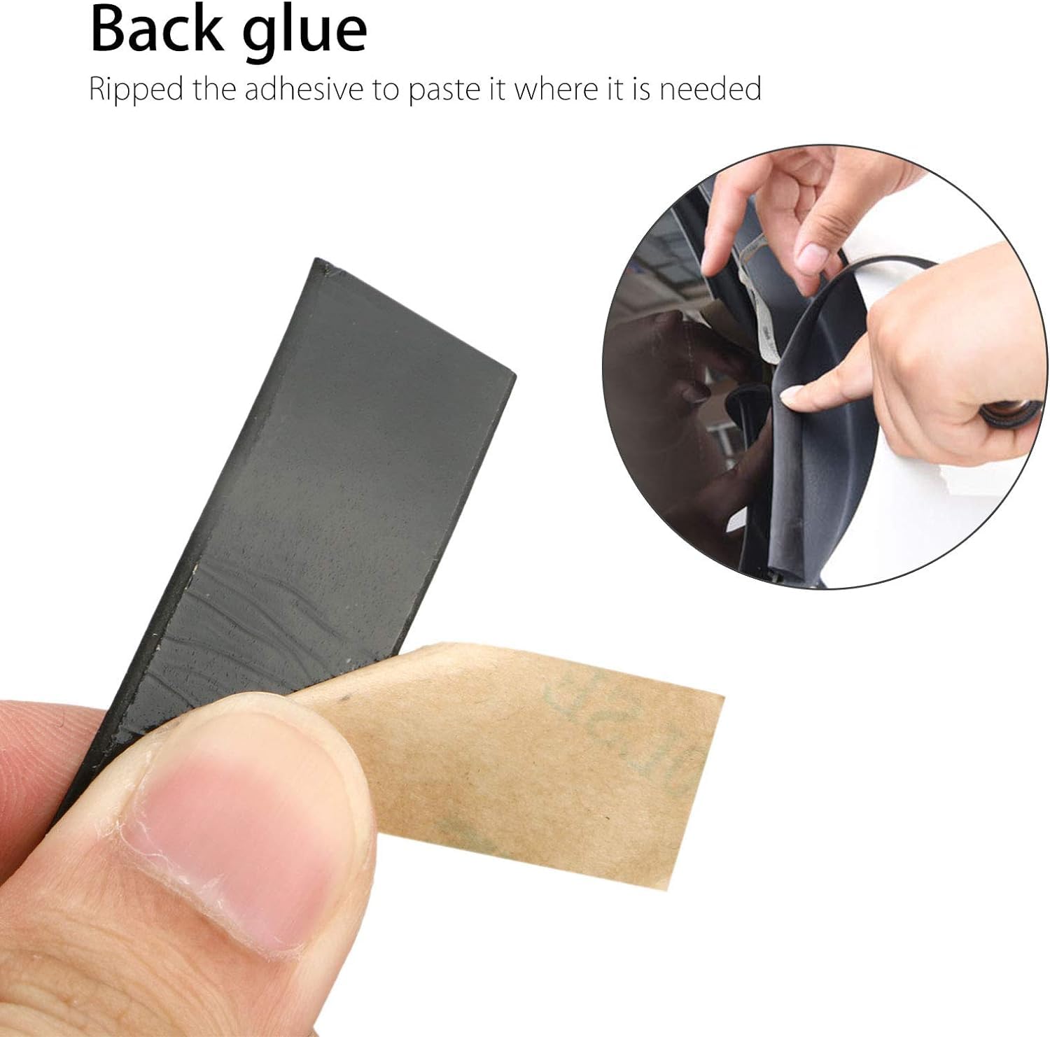 Eeekit 5M/16Ft Auto Seal Weather Stripping, Rubber Sealing Strip Trim Cover, Car Weather Stripping For Car Front Rear Windshield Sliding Doors