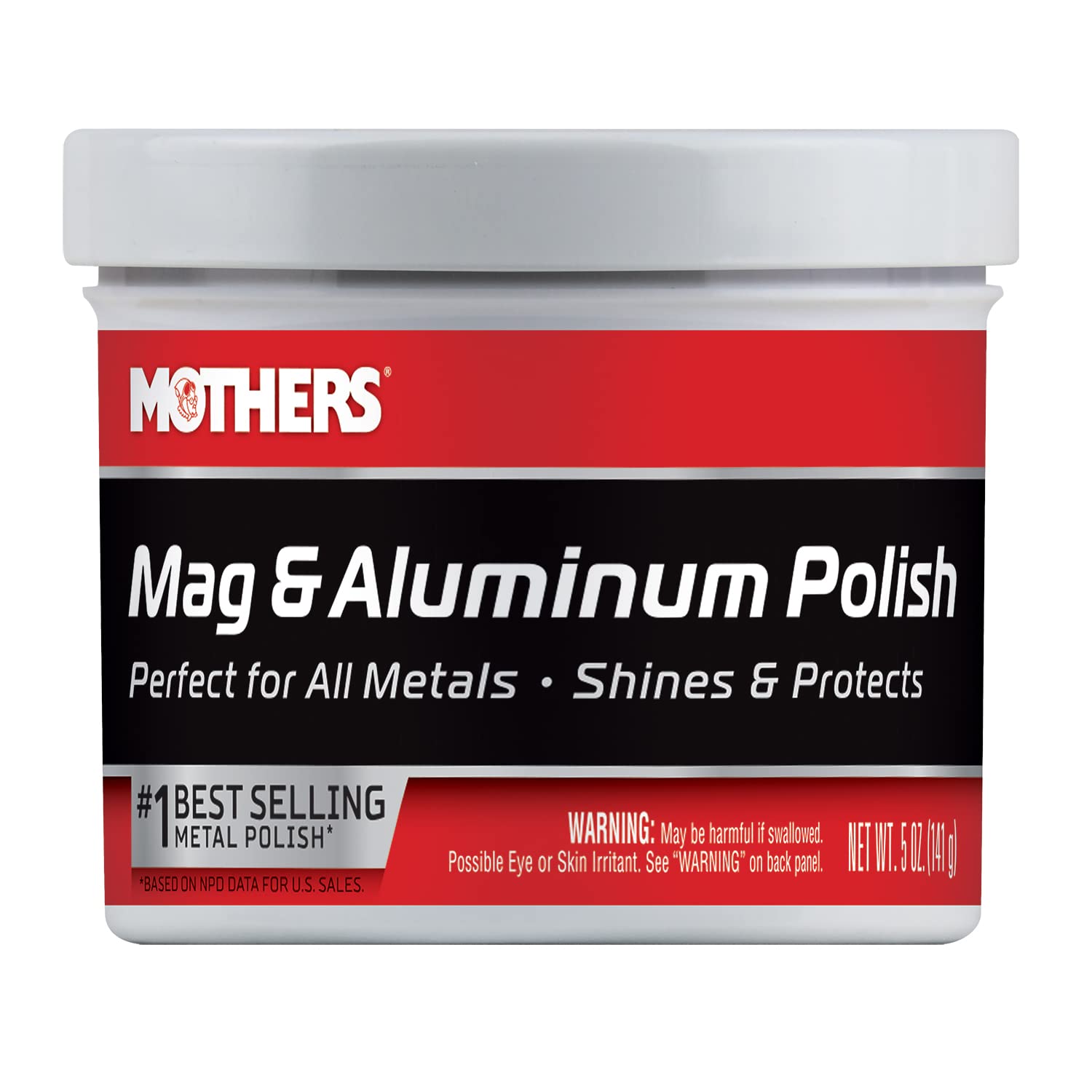 Mothers Mag & Aluminum Polish, 5 oz - Metal Cleaner, Model 05100, Standard Color