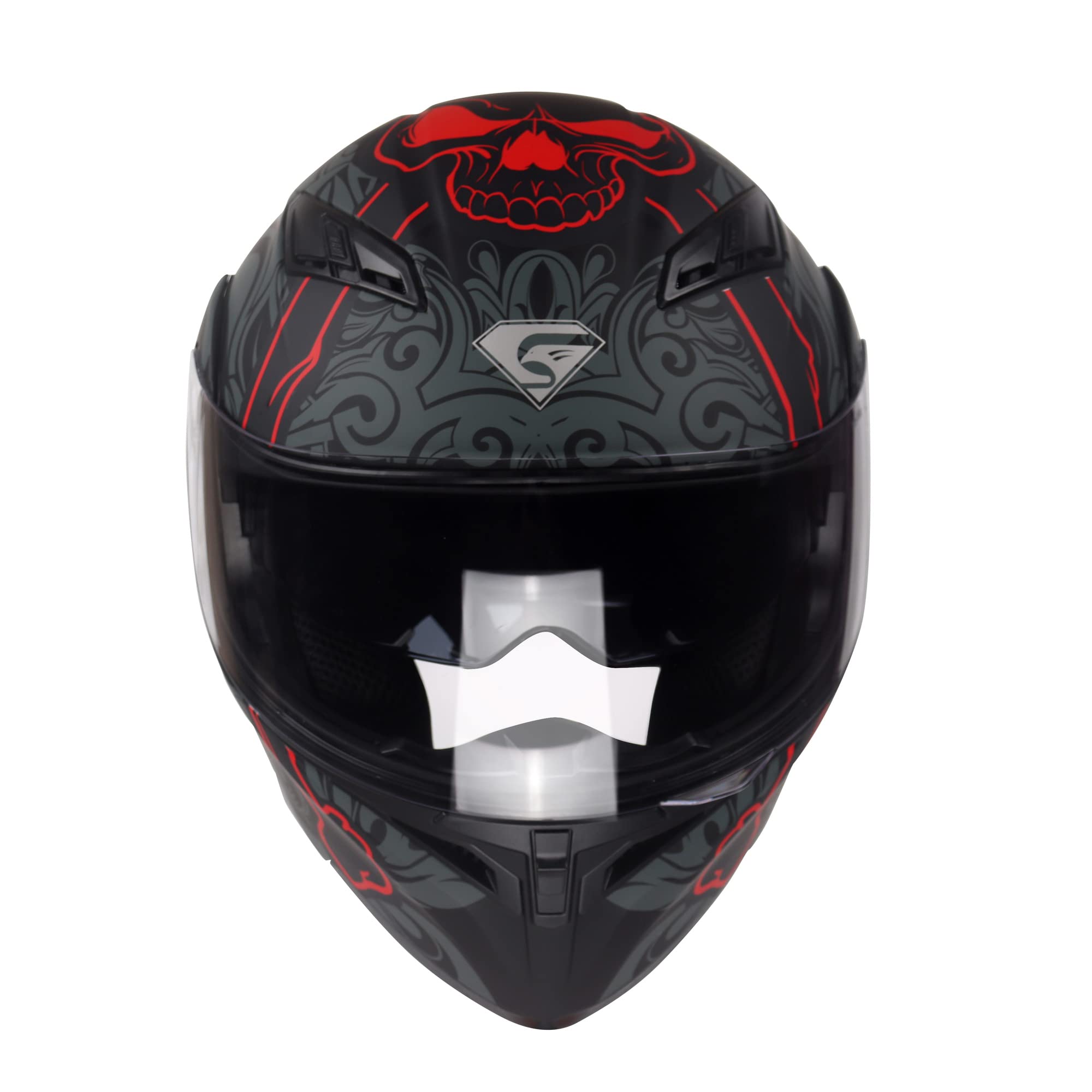 Kypara Motorcycle Dual Visor Flip Up Modular Full Face Helmet With Dot Certification Of Impressionism (Lucifer, Xl)