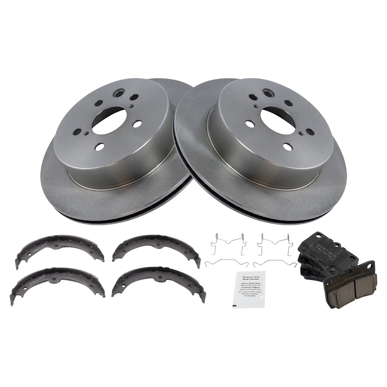 Trq Rear Brake Pad & Rotor Kit Compatible With 2006-2013 Lexus