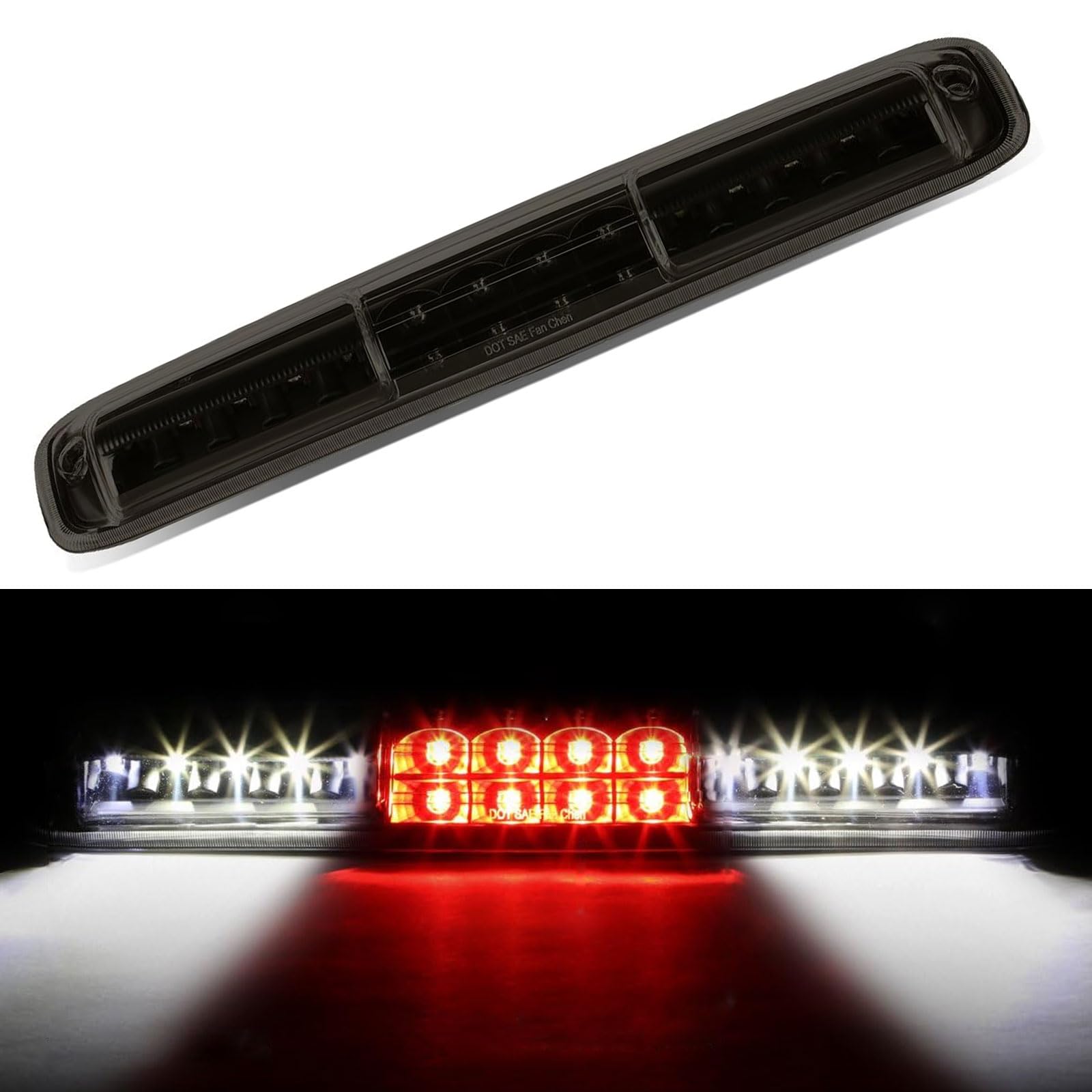 Cxdar Third 3Rd Brake Light, Led High Mount Stop Light For 1999-2007 Chevy Silverado Gmc Sierra 1500 2500 3500 Hd Classic, Rear
