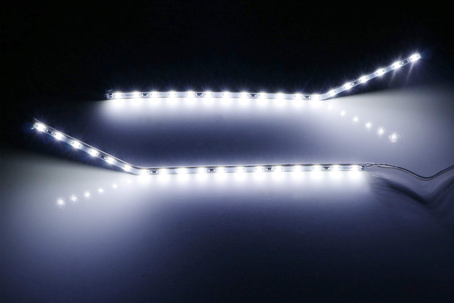 Ijdmtoy Xenon White Led Background Illumination Kit Compatible With 2017-2021 Ford F250 F350 F450 Super Duty Side Fender Chrome