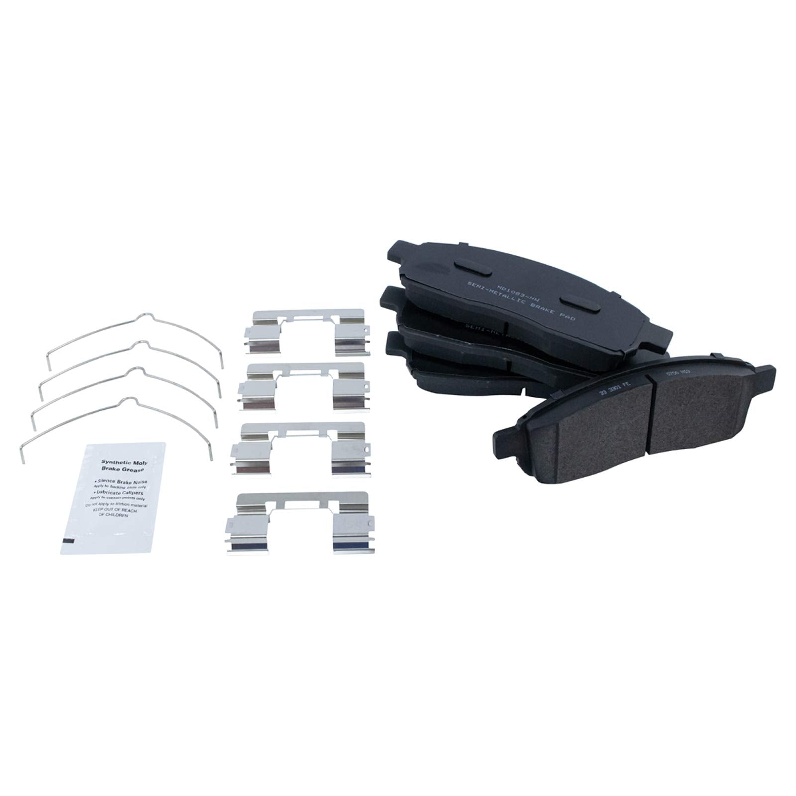 Trq Front Brake Pad & Rotor Kit Brake Pads Brake Rotor Semi-Metallic Compatible With 2004-2008 Ford F-150 2006-2008 Lincoln Mark