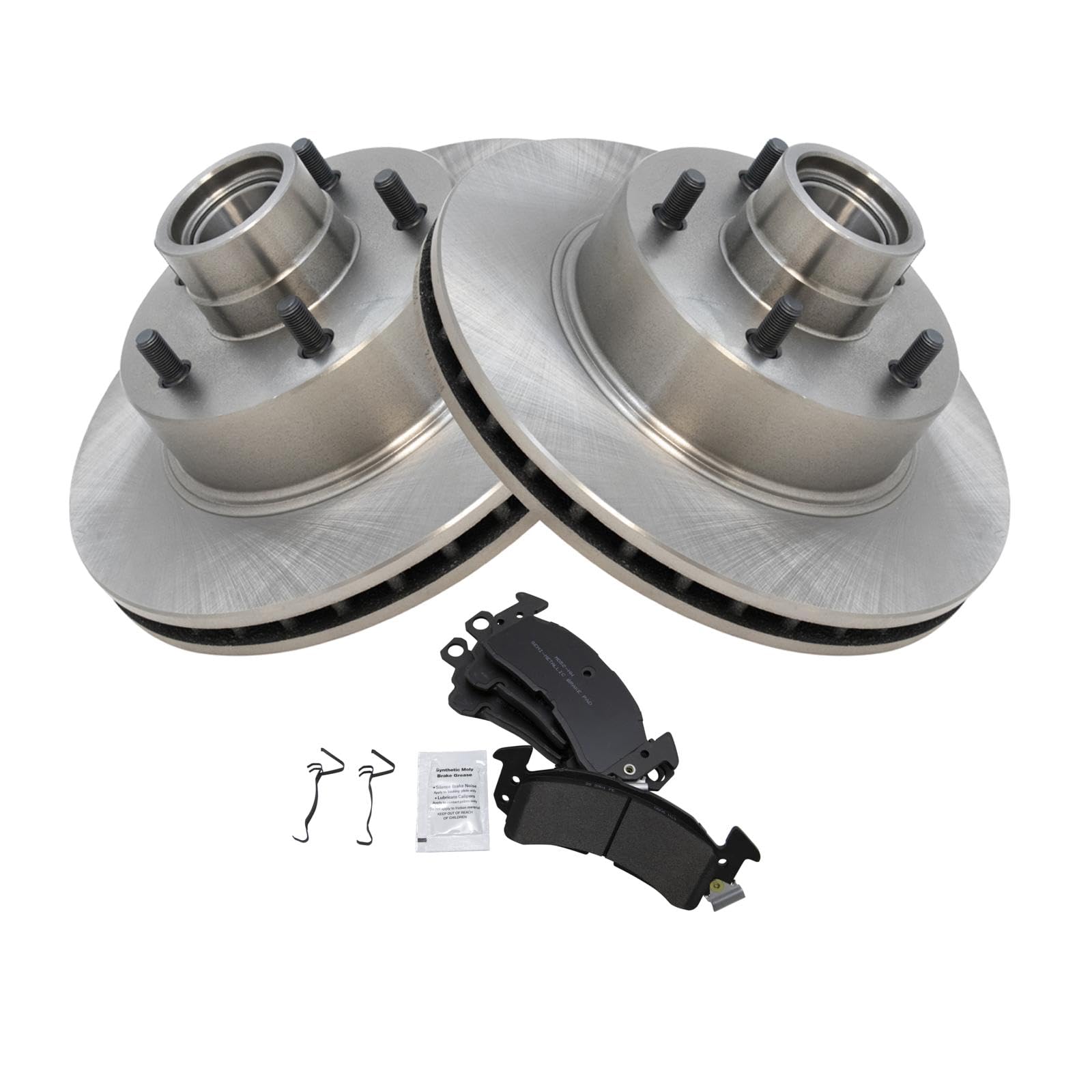 Trq Front Disc Brake Rotors & Pads Kit Compatible With Buick Cadillac Chevy Gmc Olds Pontiac