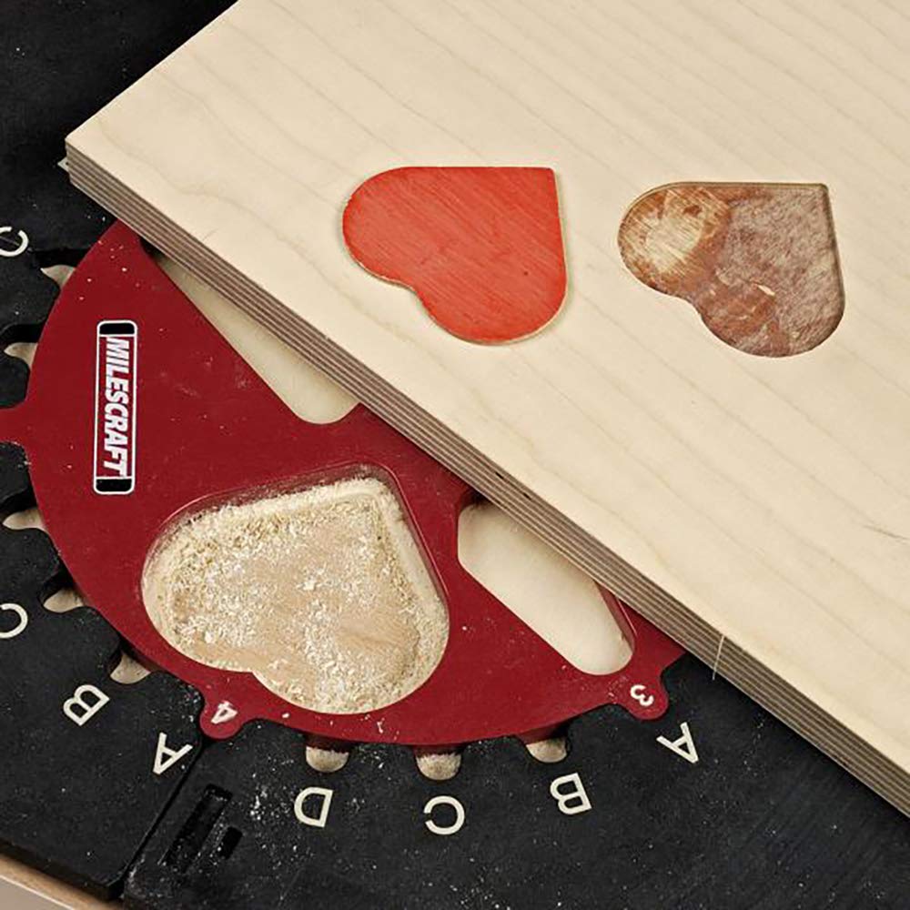 Milescraft 1207 Design/Inlay Kit - Router Template Jig, Black And Red, Small