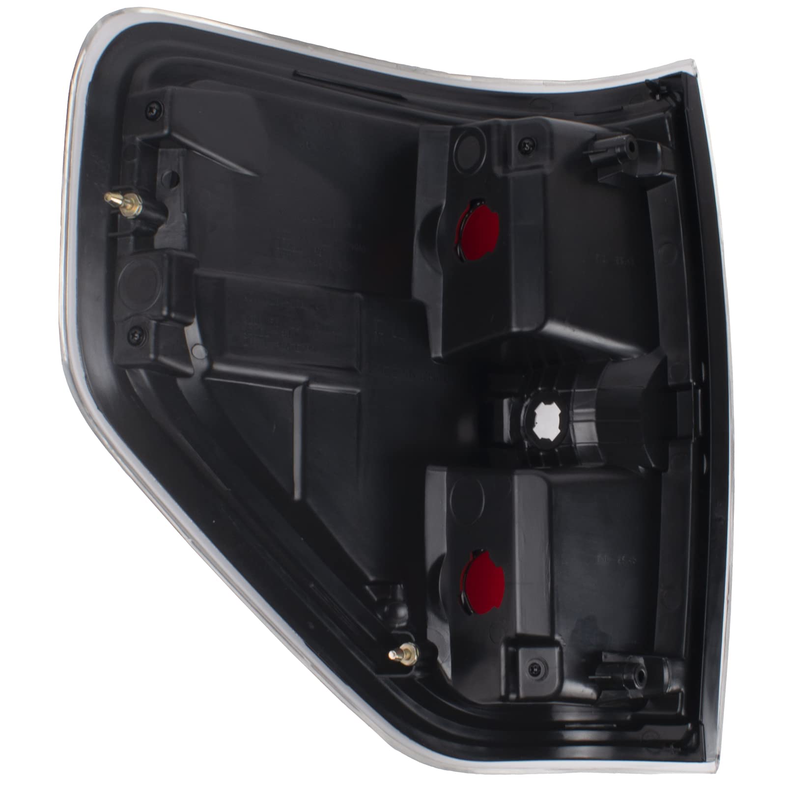 Boine Compatible With 2009 2010 2011 2012 2013 2014 Ford F150 F-150 Left Driver Side Tail Light Housing - Chrome Trim