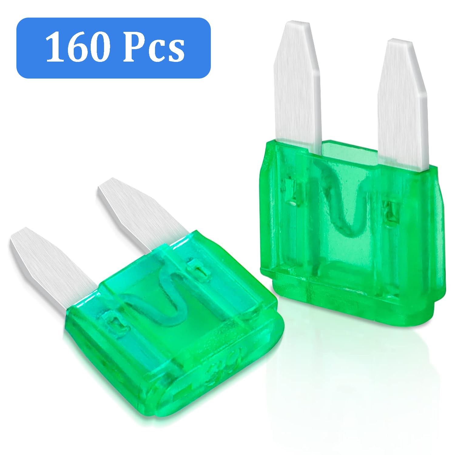 160 Pcs 30Amp Mini Fuse, 30 A Mini Car Blade Automotive Fuses For Car Rv Truck Suv Motorcycle Boat