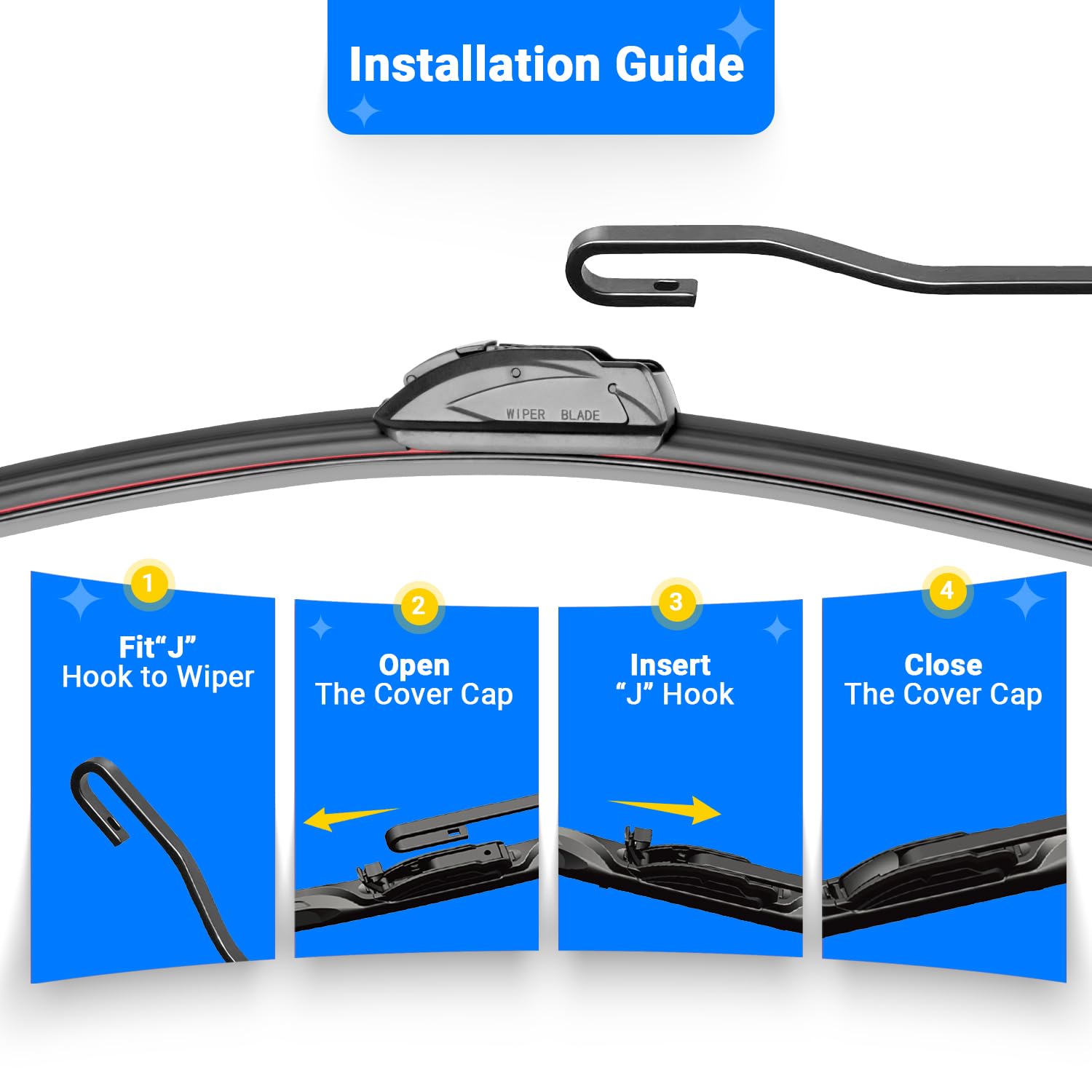Raintok Windshield Wiper Blades Replacement For 2011-2020 Toyota Sienna Original Factory Quality Front Rear Wipers Blade Set For
