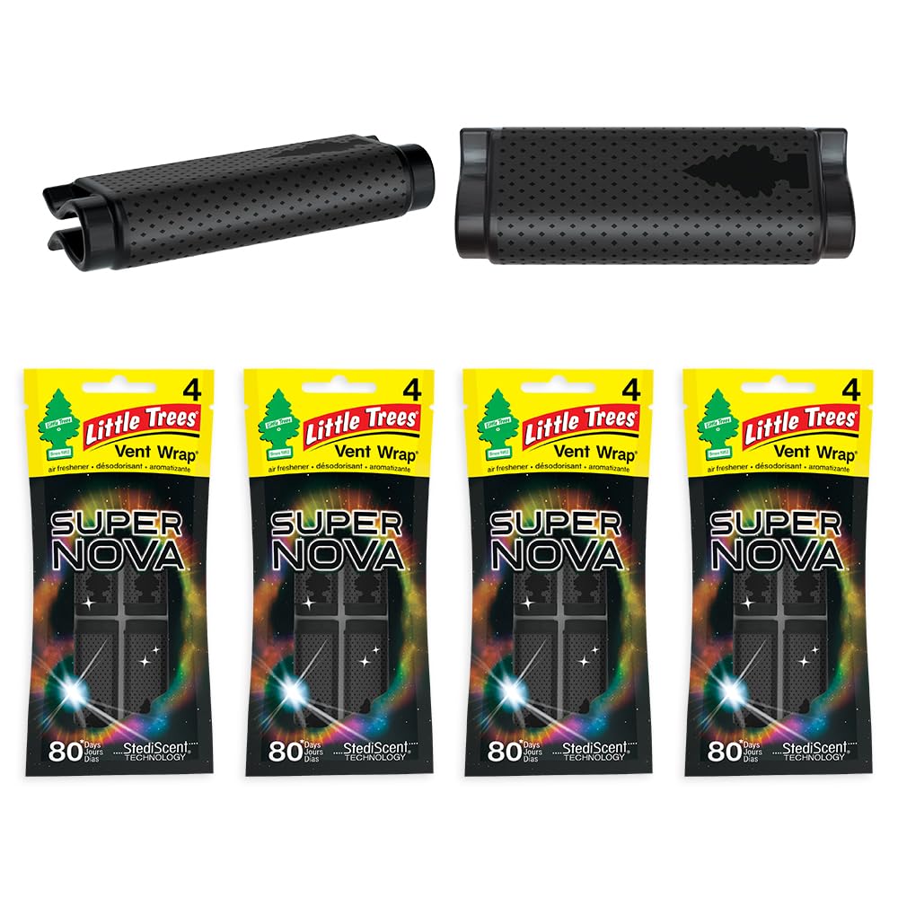 LITTLE TREES Car Air Freshener - Vent Wrap, Long-Lasting Scent, Supernova, Model CTK-52746-24, 16 Fresheners