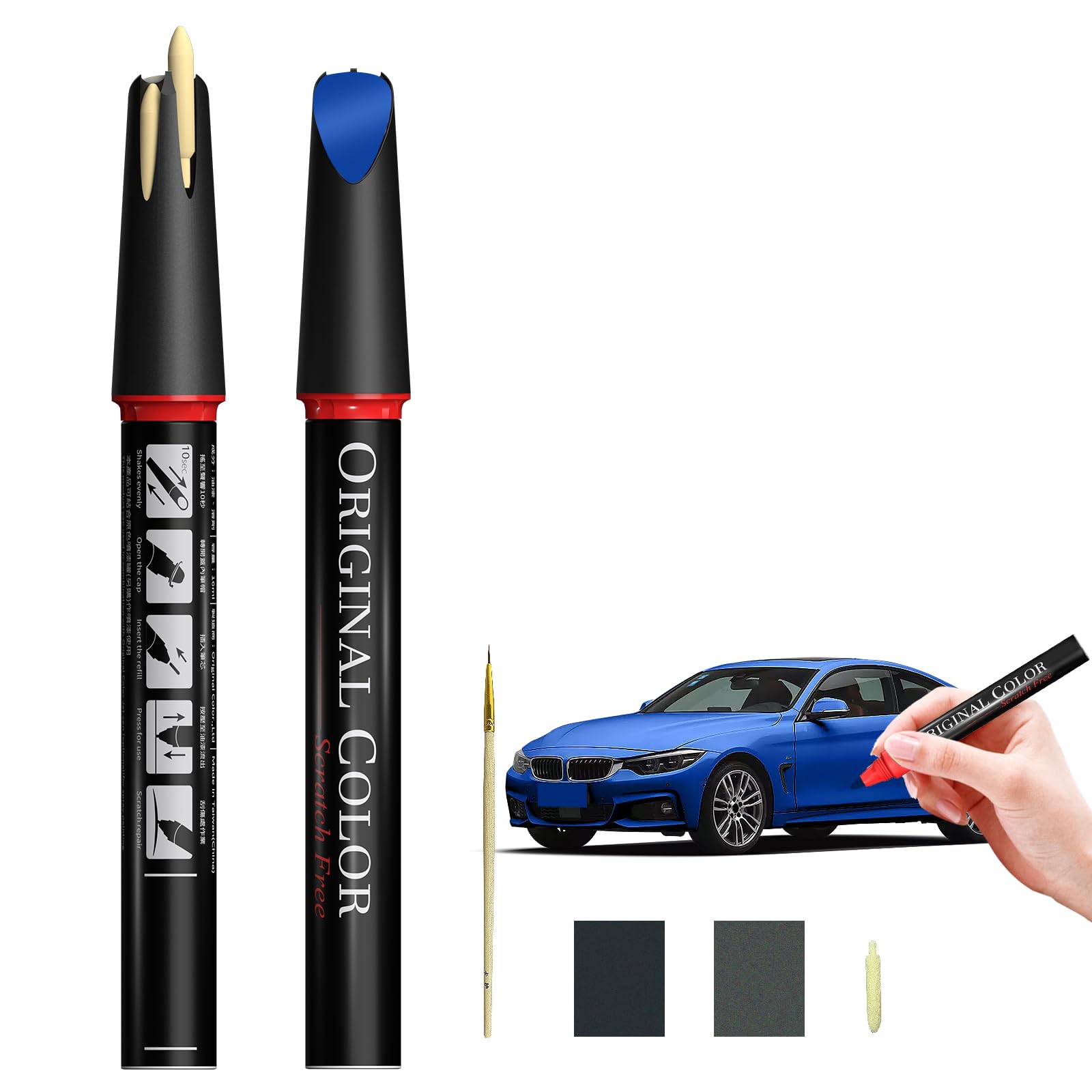 Carhoo B14 True Blue Touch Up Paint Suitable For BMW, Genuine Custom Color Absoulutely Without Color Differences (16ml)