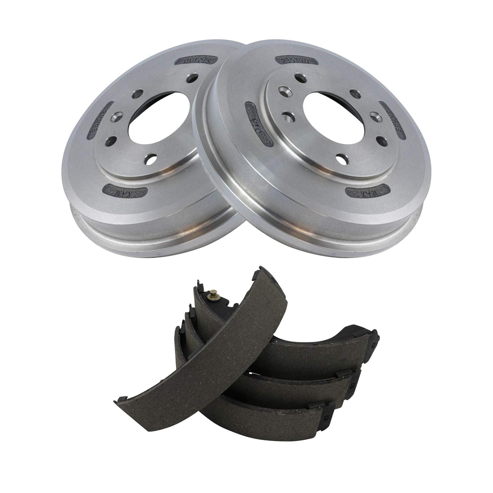 TRQ Rear Brake Drum & Shoe Kit Compatible with Ford Escape Mazda Tribute Mercury Mariner