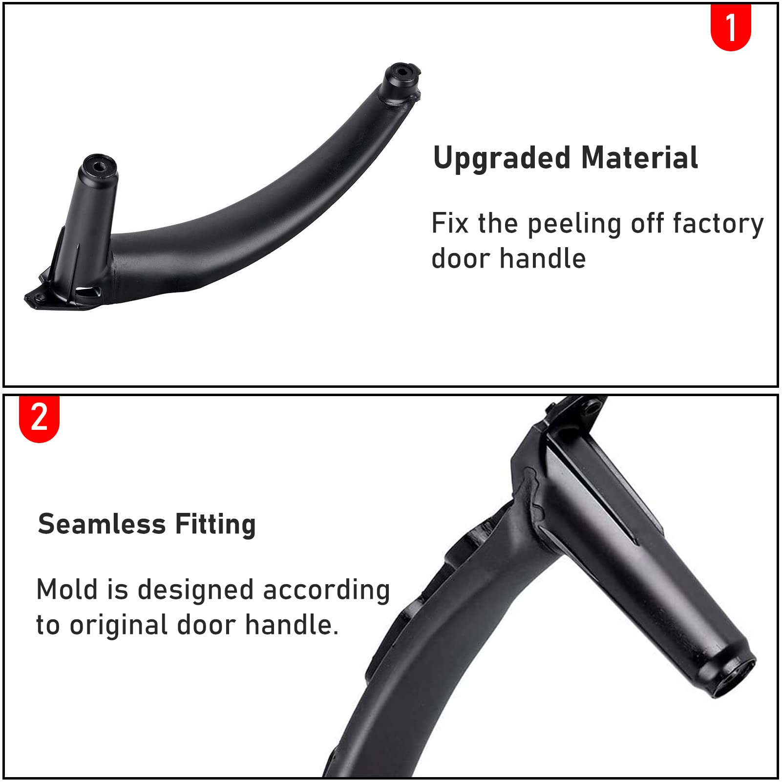 Jaronx For Bmw X5 X6 Door Pull Handle, Inner Door Trim Grab Cover Passenger Side Right Front/Right Rear Door Armrest Bracket (Fi