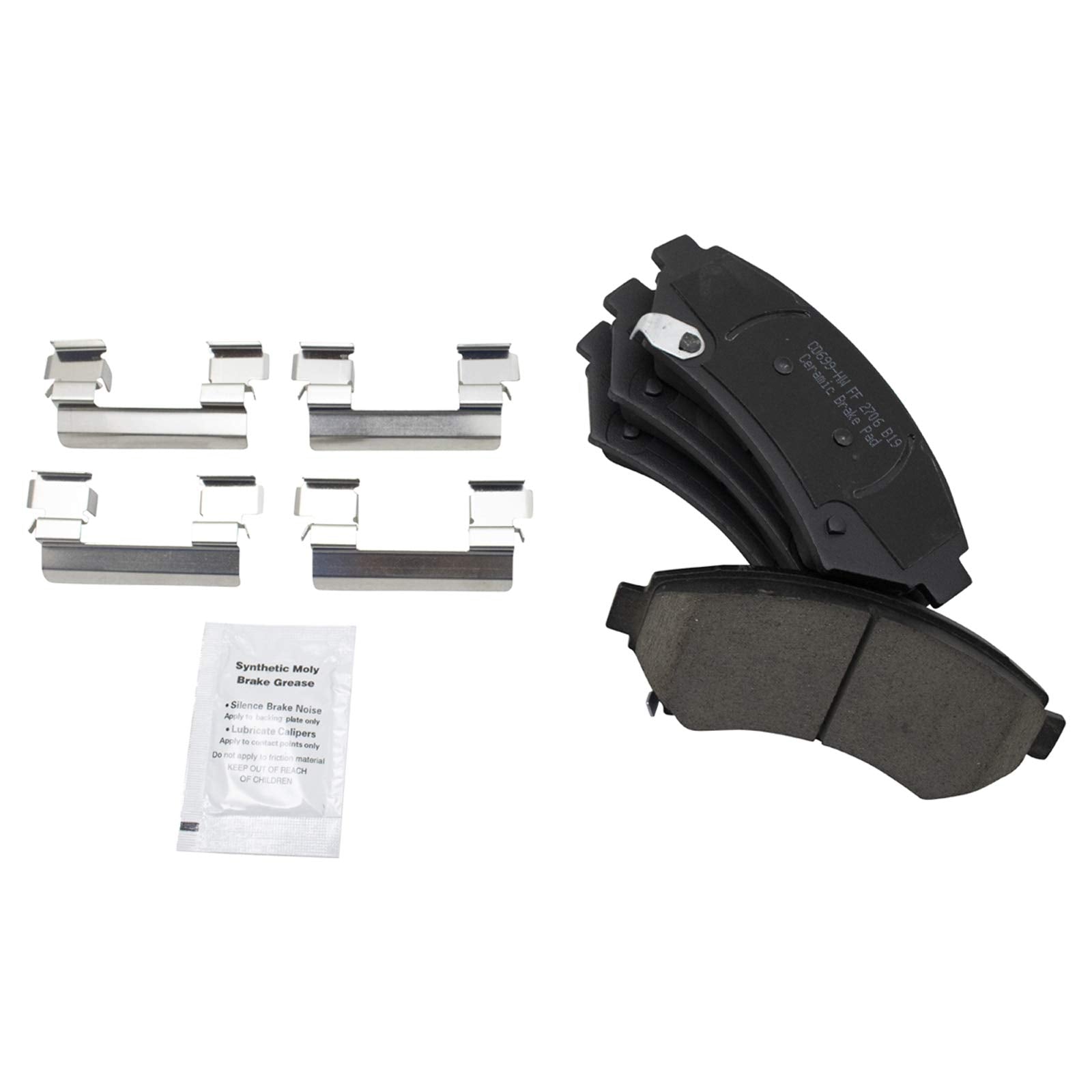 Trq Front And Rear Brake Pad & Rotor Kit Brake Pads Brake Rotor Ceramic Compatible With 2000-2005 Chevrolet Impala Monte Carlo 1