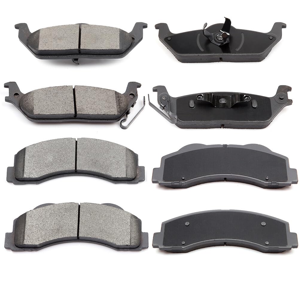 ECCPP D1012-7916 D1414-8528 Rear Ceramic & Front Semi Metallic Disc Brake Pad Set Fit For Ford For F-150 2010-2011
