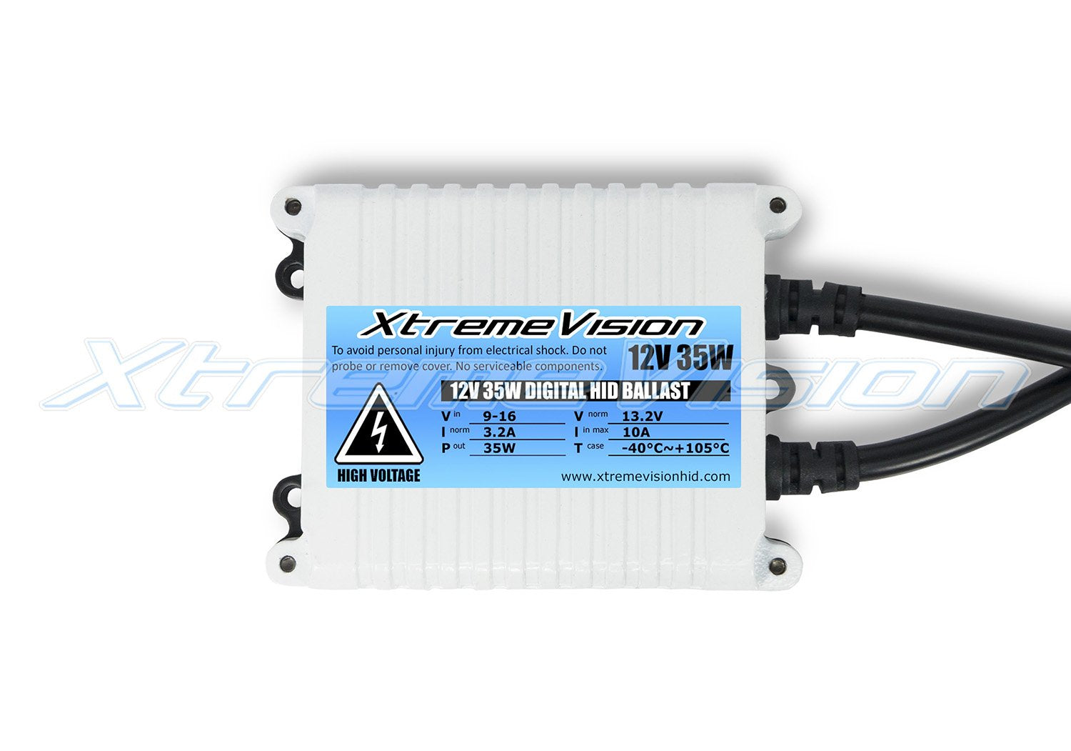 Xtremevision 35W Ac Xenon Hid Bundle With Slim Ac Ballast (1 Pair) And Bi-Xenon H13 / 9008 6000K - 6K Light Blue Xenon Bulbs (1