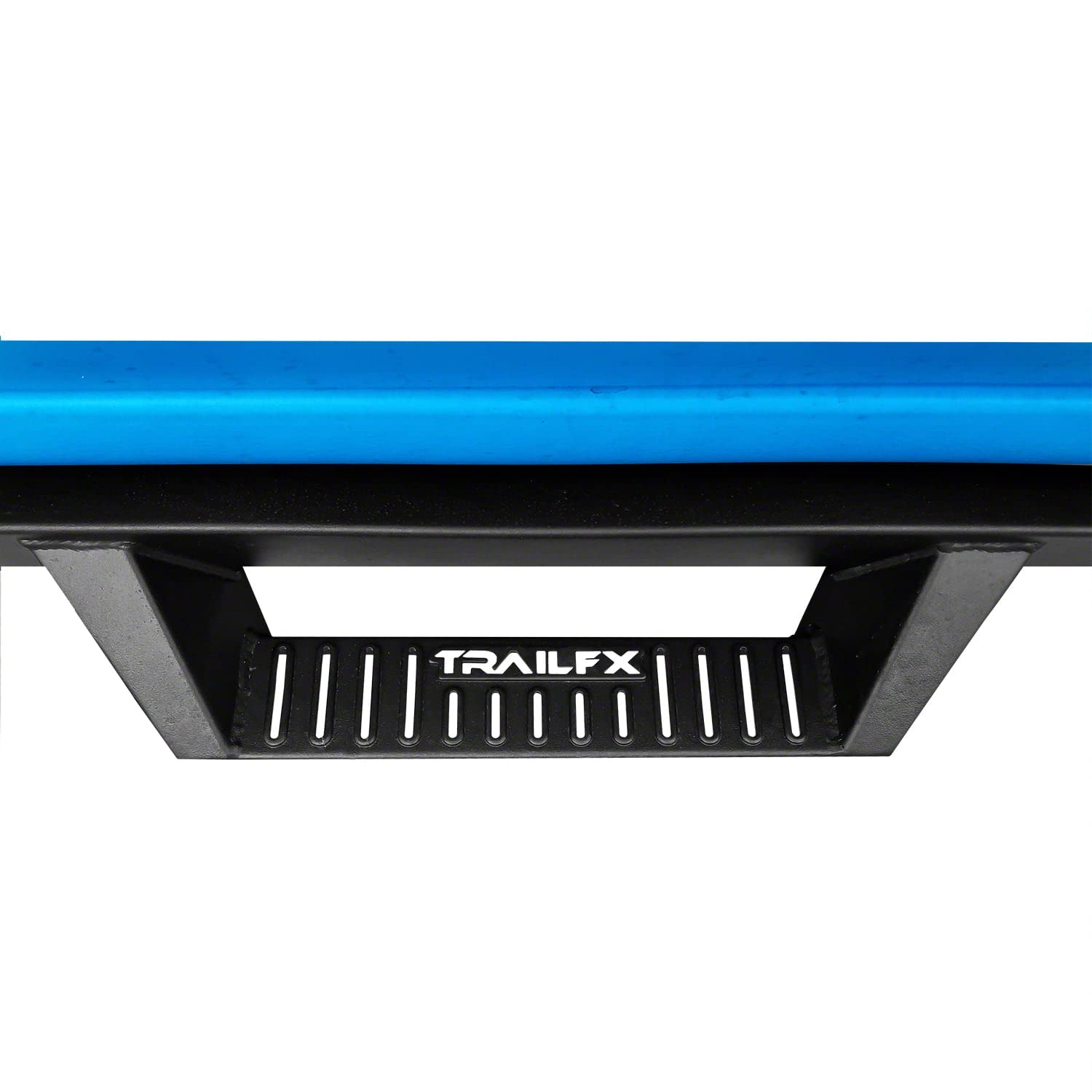 TrailFX Drop Hoop Nerf Bars with Drop Down Steps for Ford F-250 Super Duty Crew Cab 1999-2016 Matte Black Powder Coated Steel Ro