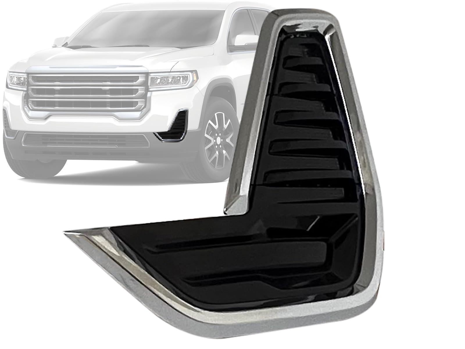 Auto Parts Avenue APA Replacement Fog Lamp Hole Cover With Chrome Rim for 2020 2021 2022 2023 Acadia Driver Left Side GM1038249 