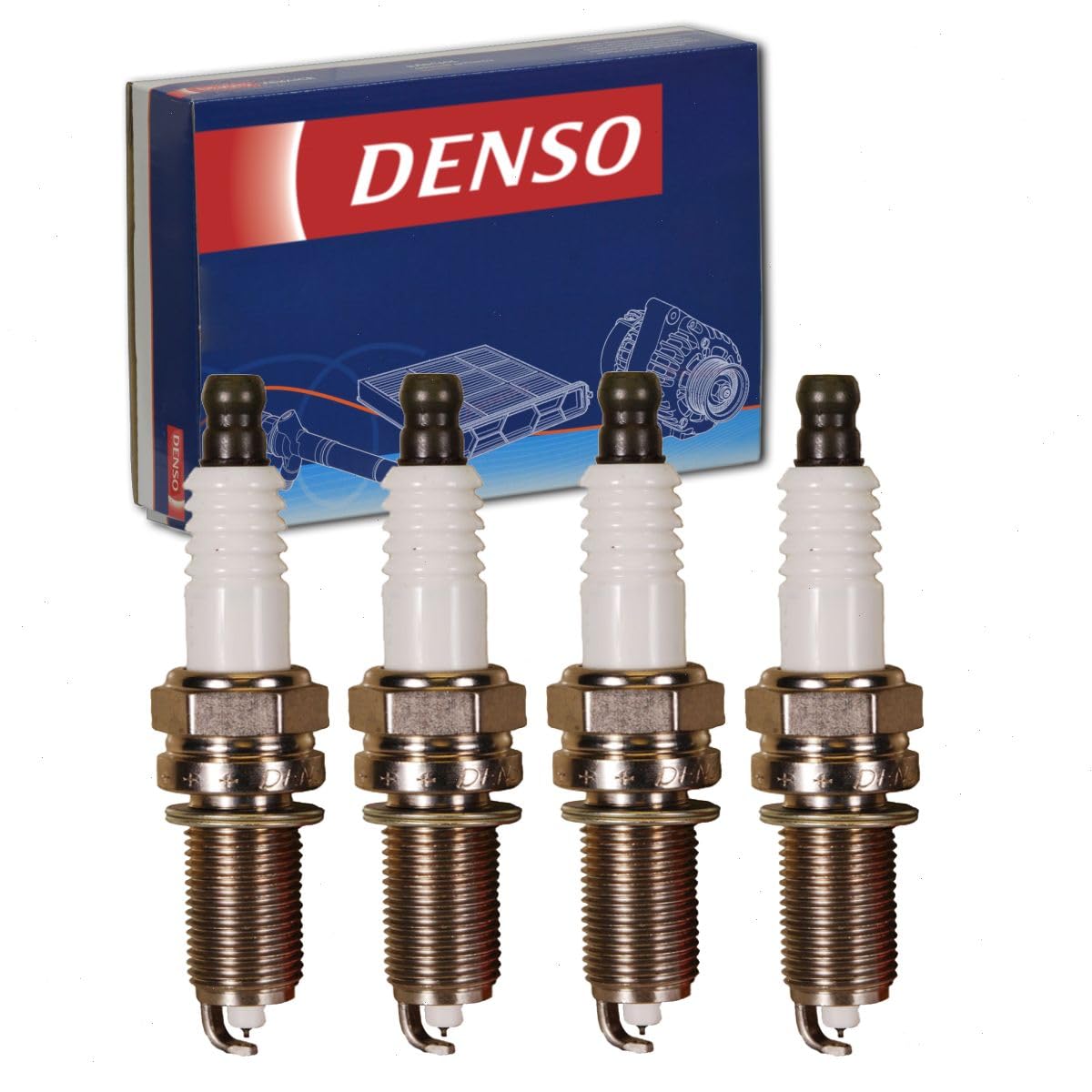 4 pc DENSO Iridium Long Life Spark Plugs compatible with Hyundai Sonata 1.6L 2.0L 2.4L L4 2011-2016