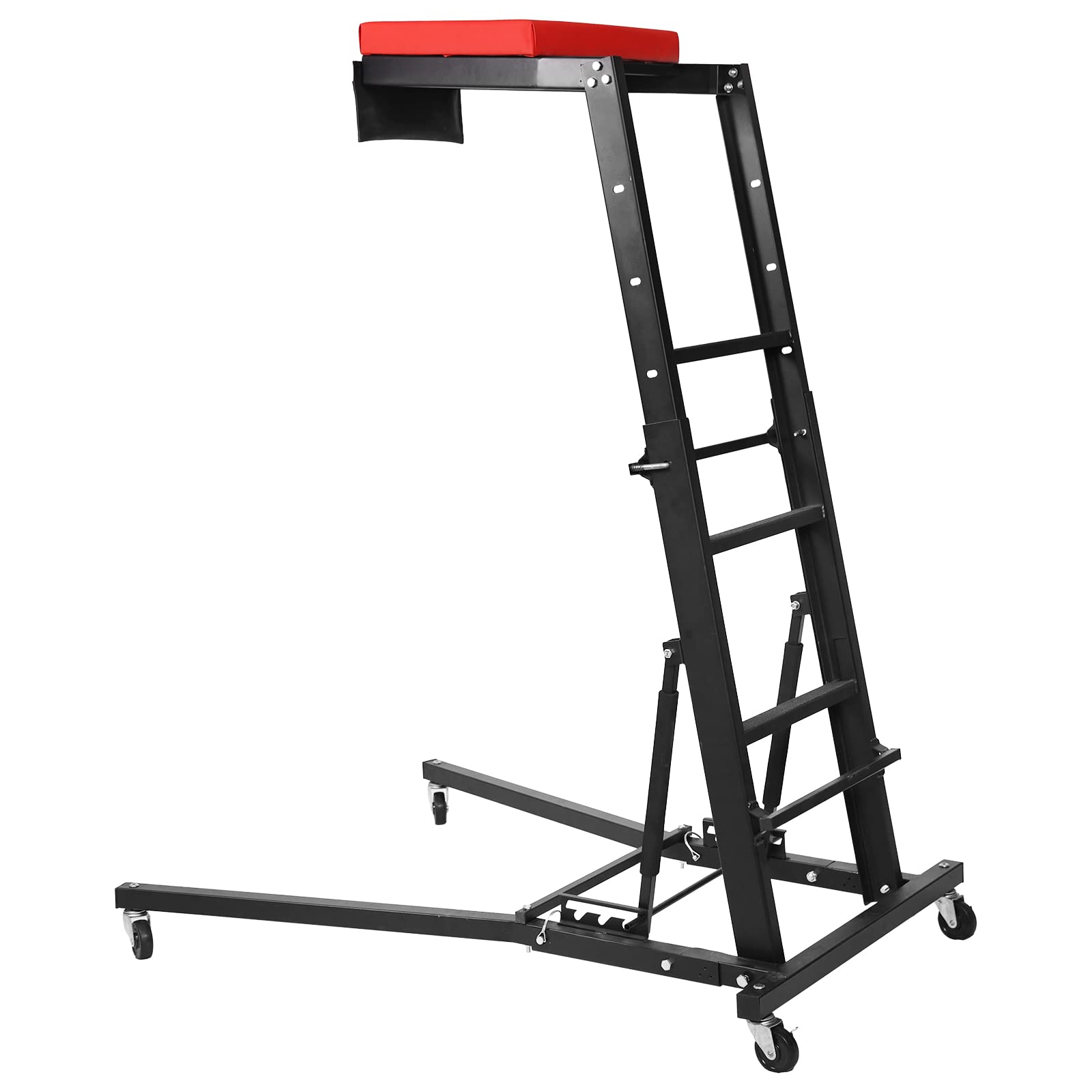 MERXENG 400lbs Foldable High Top Automotive Engine Creeper, 48 to 66 Adjustable Height Creeper for Garage Workshop Repair Mainte