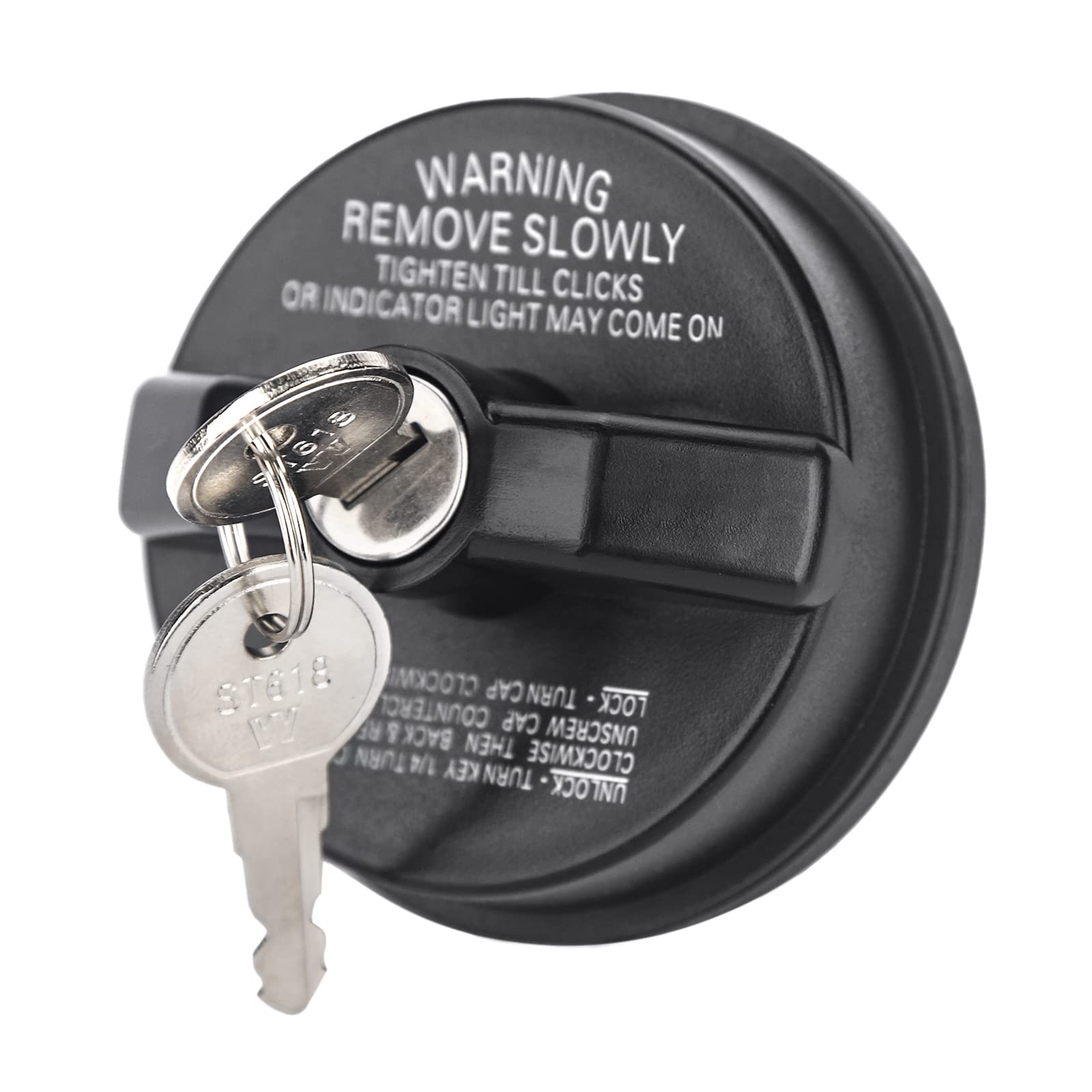 ZONFANT Locking Gas Cap W/2 Keys, Lock Fuel Cap Compatible With Toyota 4Runner FJ Cruiser, Chevy Silverado Camaro, Honda Nissan 