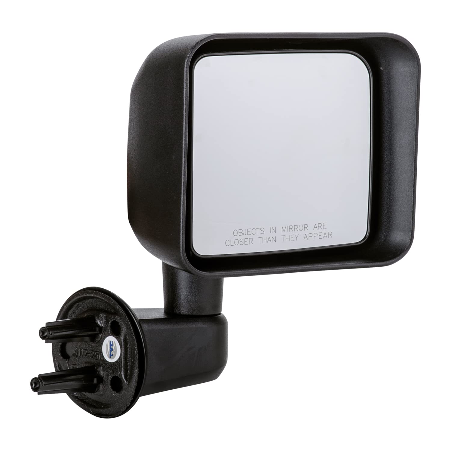 TYC Door Mirror Right-Side Compatible with 2007-2015 Jeep Wrangler, Black, Model 4130111, Glass Material